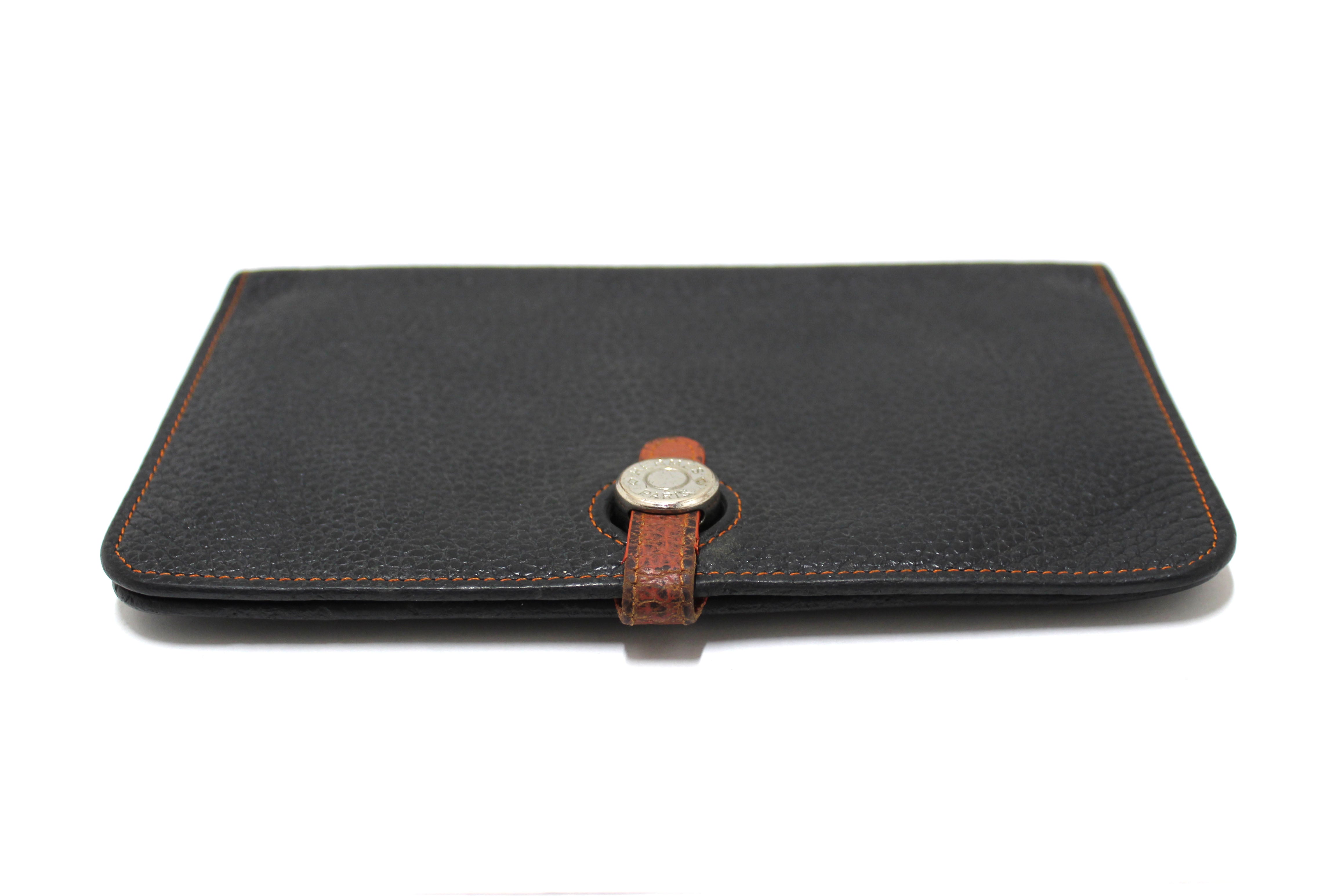 Dogon leather wallet Hermès Black in Leather - 33606691