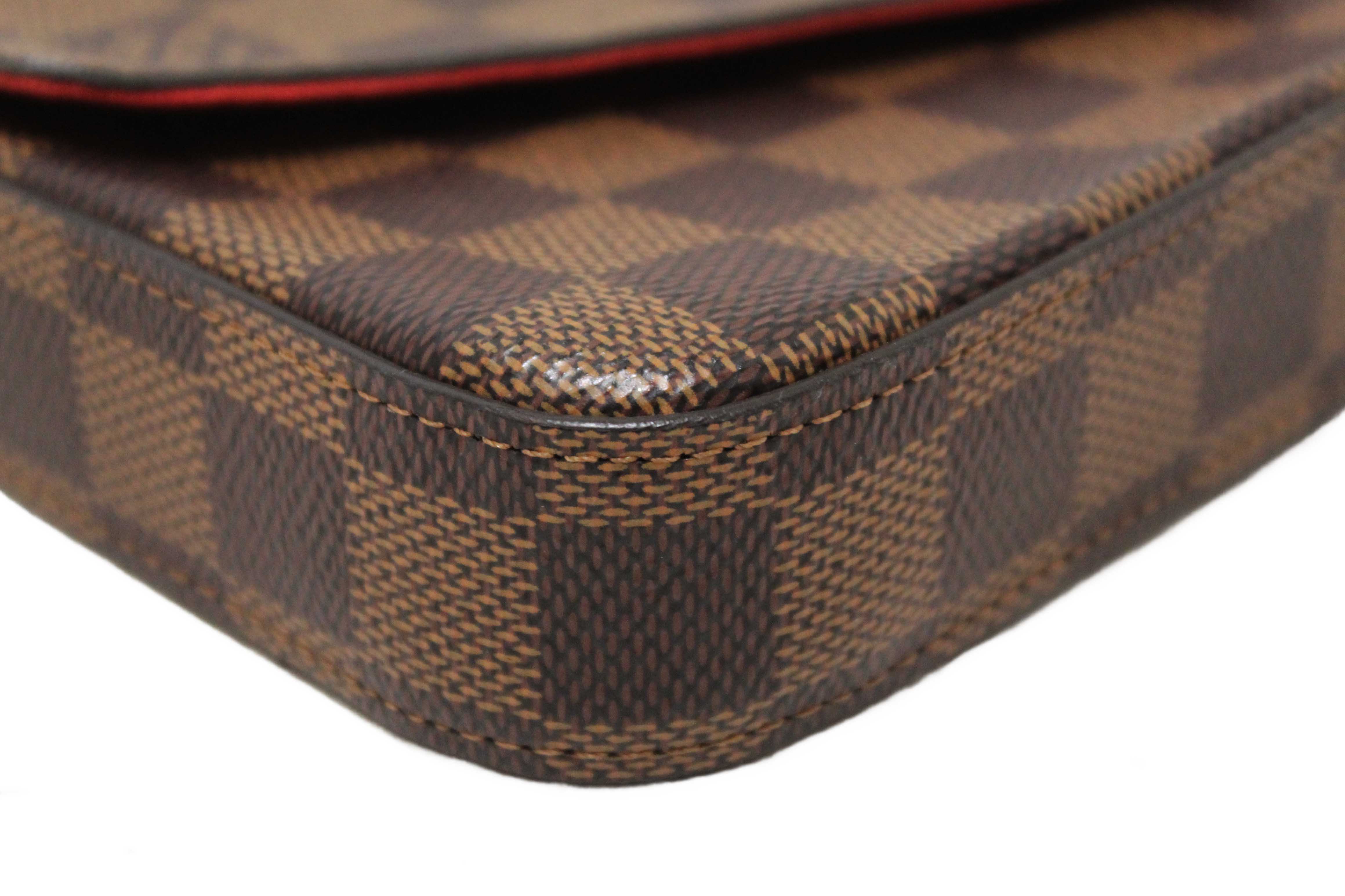Authentic Louis Vuitton Damier Ebene Canvas Felicie Pochette Bag