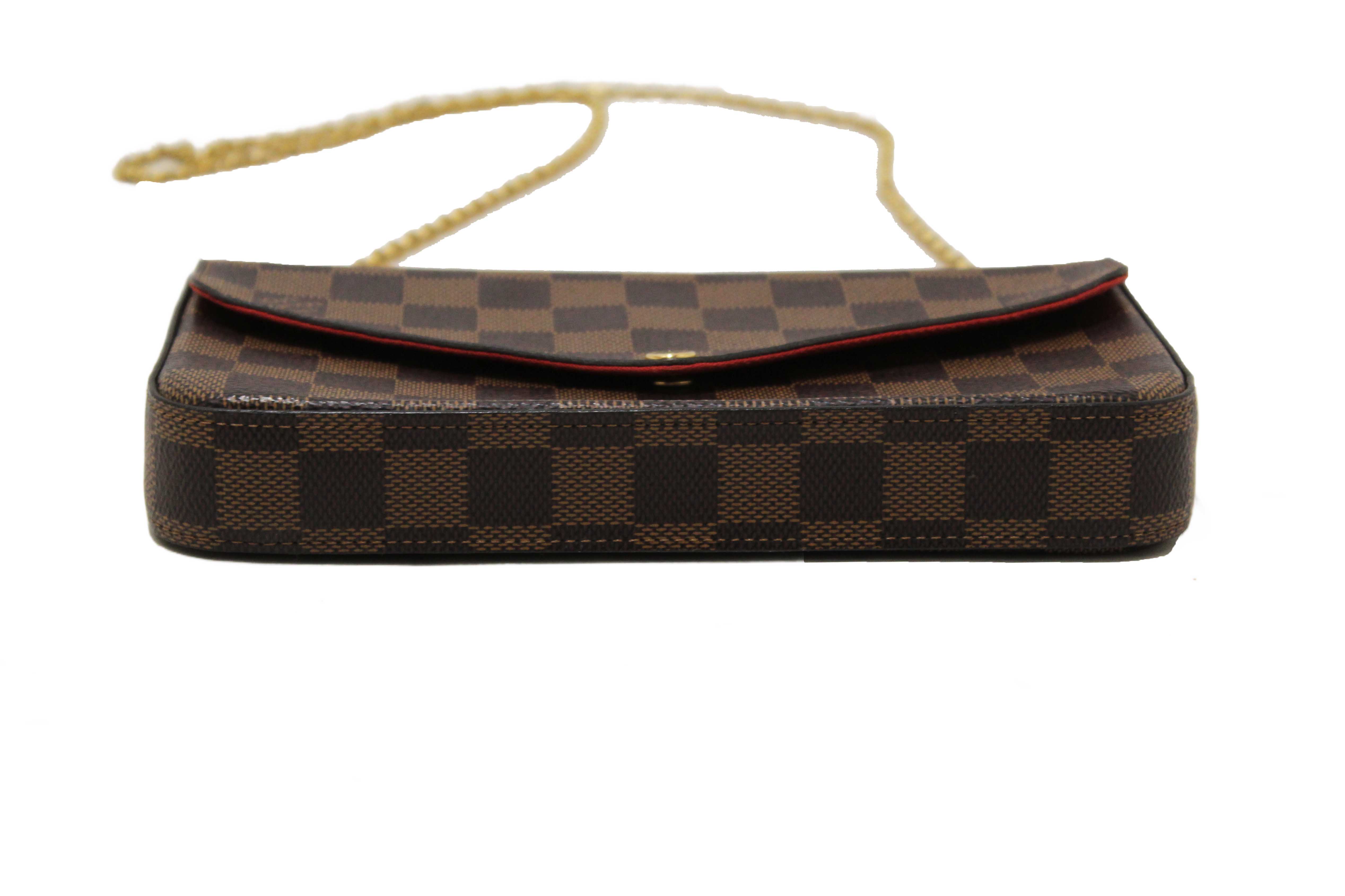 Authentic Louis Vuitton Damier Ebene Canvas Felicie Pochette Bag