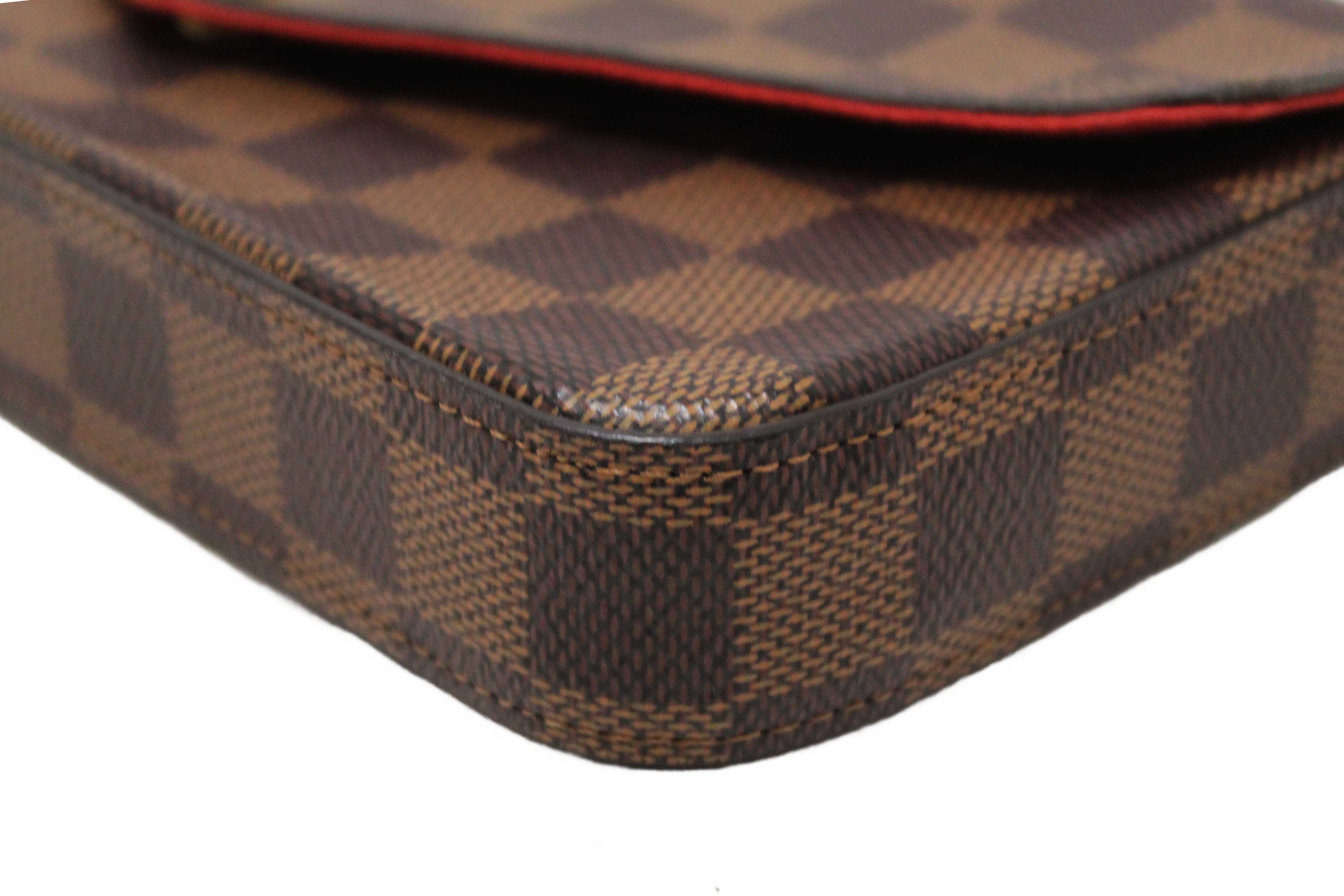 Authentic Louis Vuitton Damier Ebene Canvas Felicie Pochette Bag