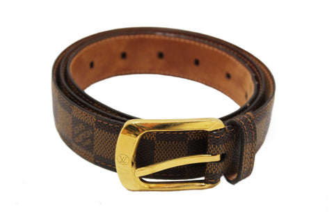 Authentic Louis Vuitton Damier Ebene Canvas Ellipse Belt 95 38