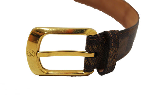 Authentic Louis Vuitton Damier Ebene Canvas Ellipse Belt 95 38
