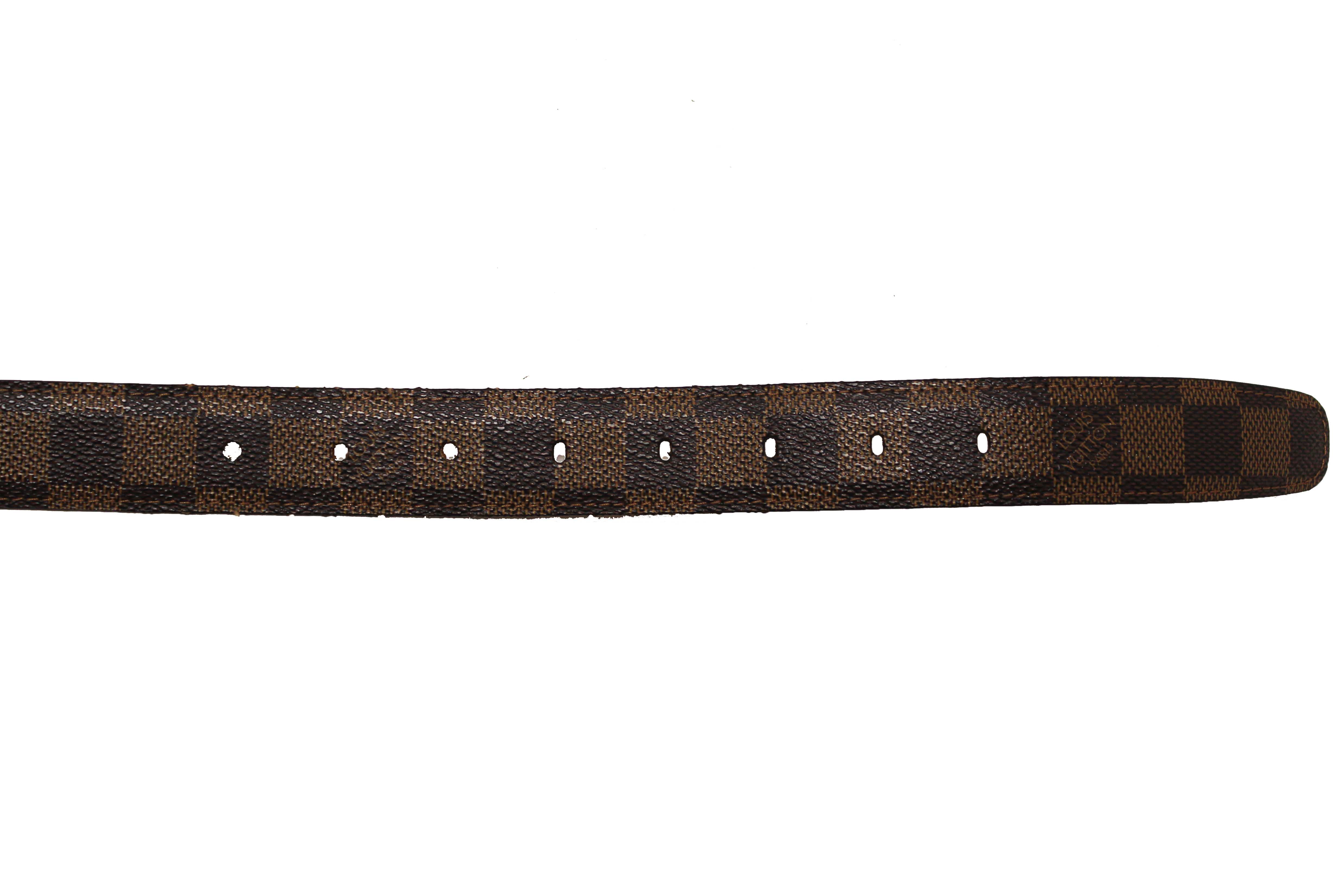Authentic Louis Vuitton Damier Ebene Canvas Ellipse Belt 95 38
