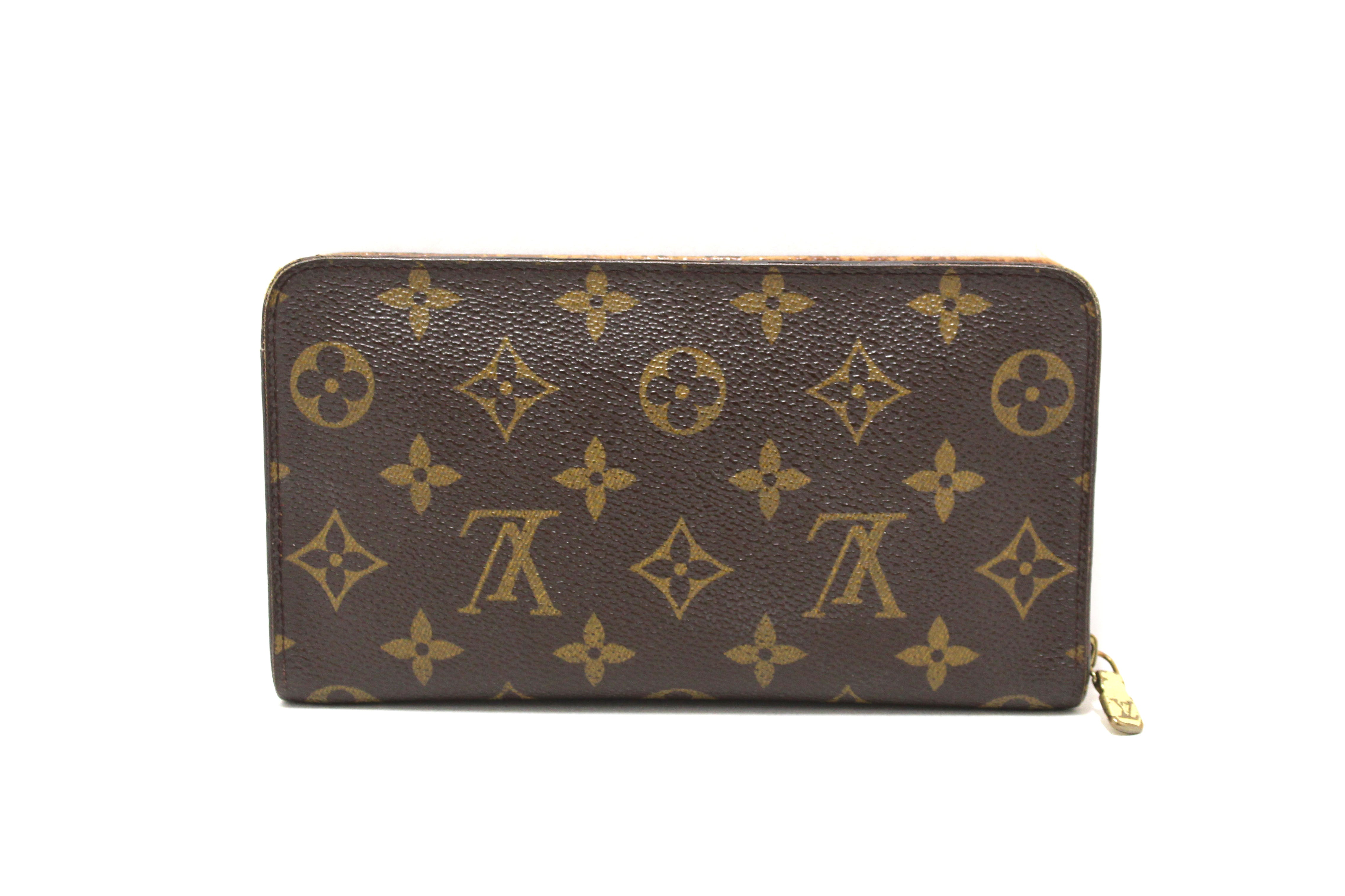 Authentic Louis Vuitton Classic Monogram Zip Around Long Wallet