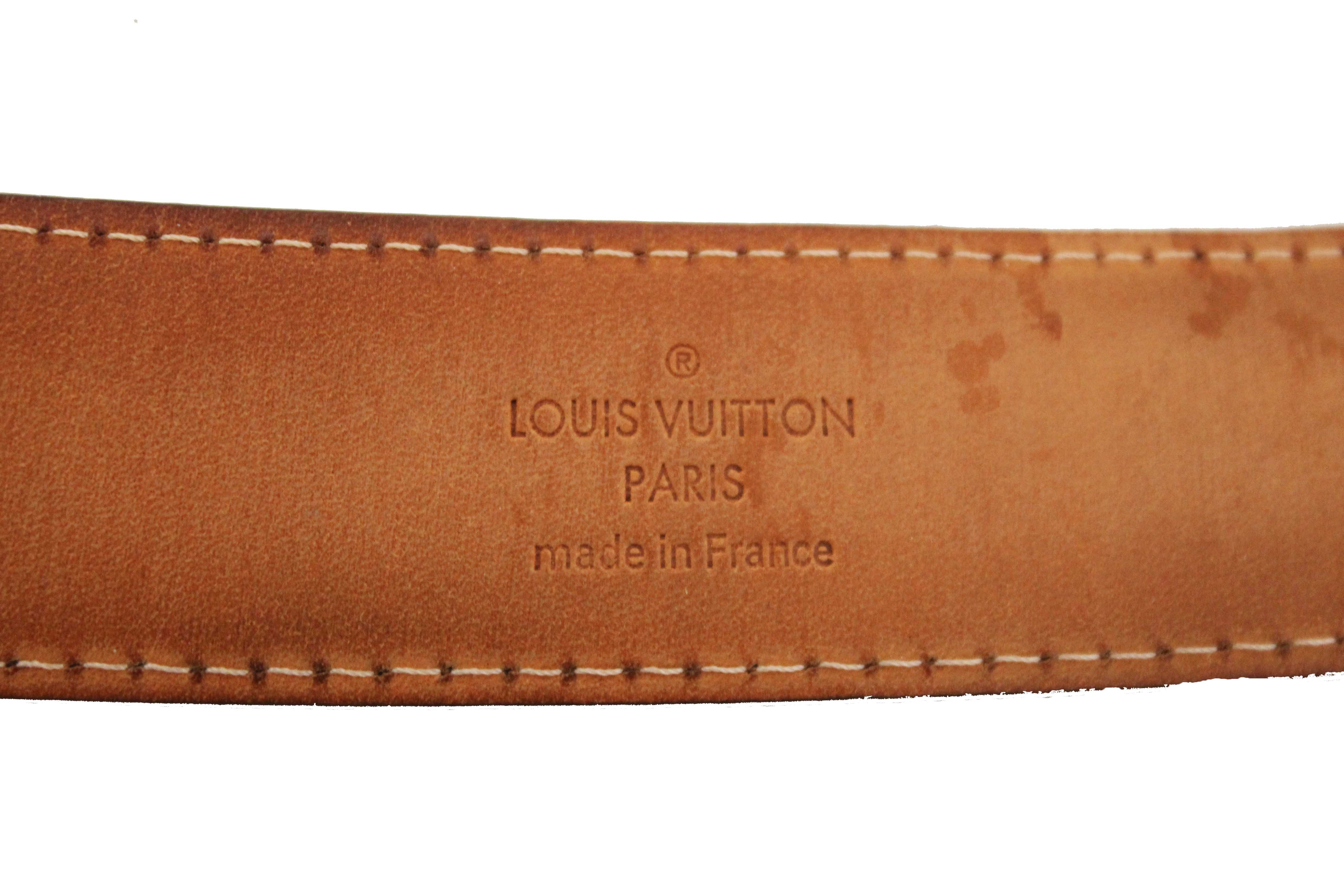 Authentic Louis Vuitton Damier Ebene Canvas Ellipse Belt 95 38