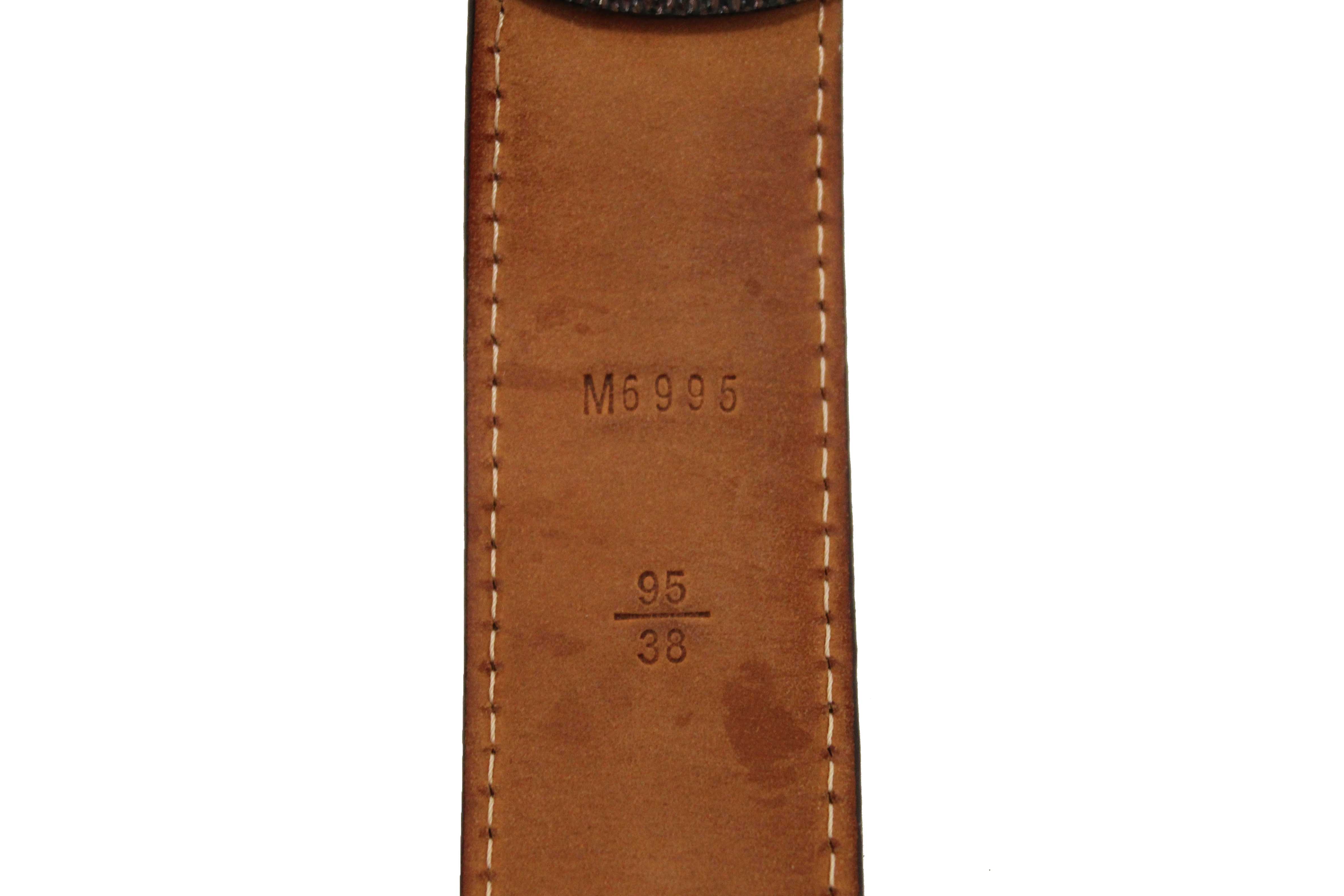 Authentic Louis Vuitton Damier Ebene Canvas Ellipse Belt 95 38