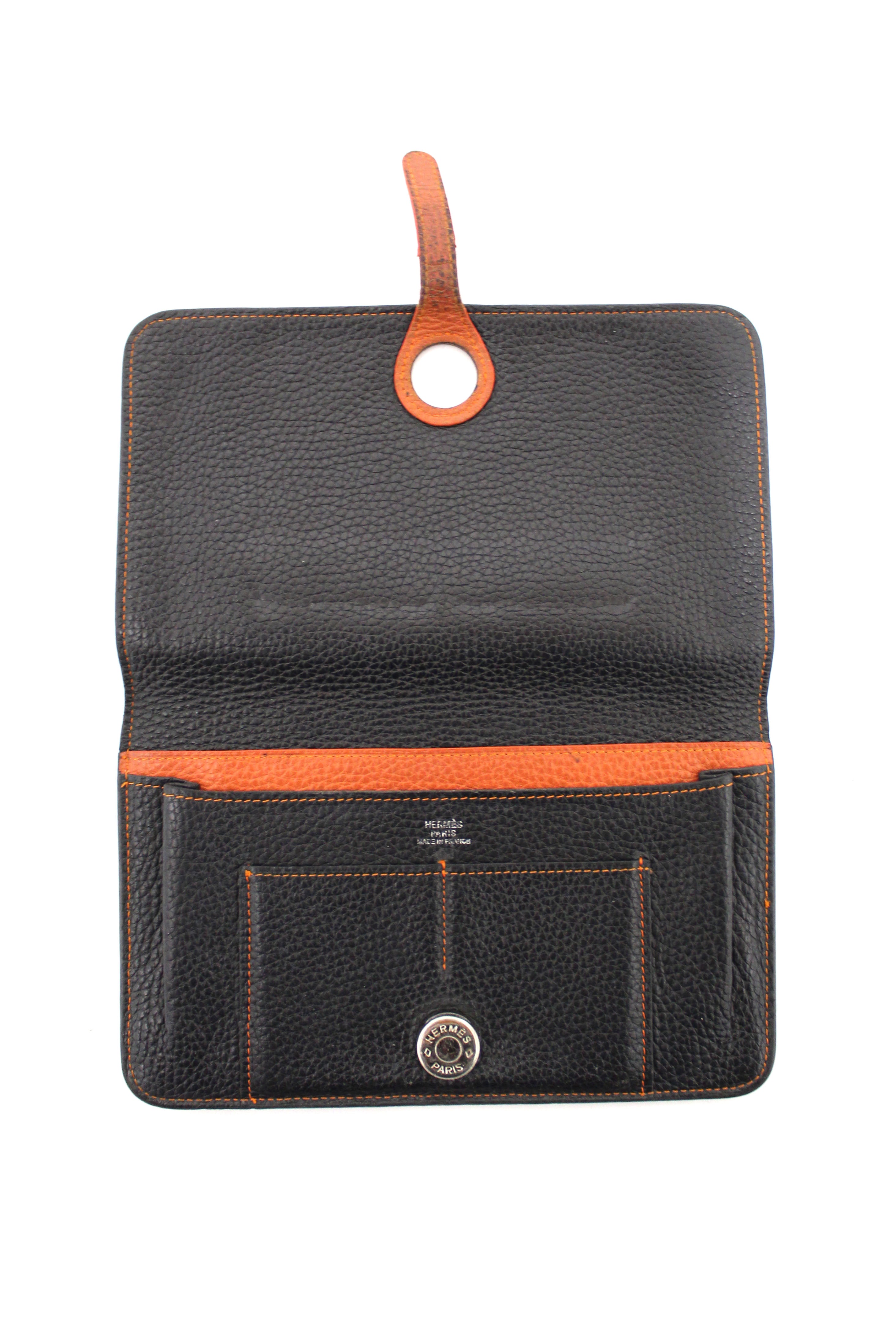 Hermes Bi-Color Togo Leather Dogon Wallet