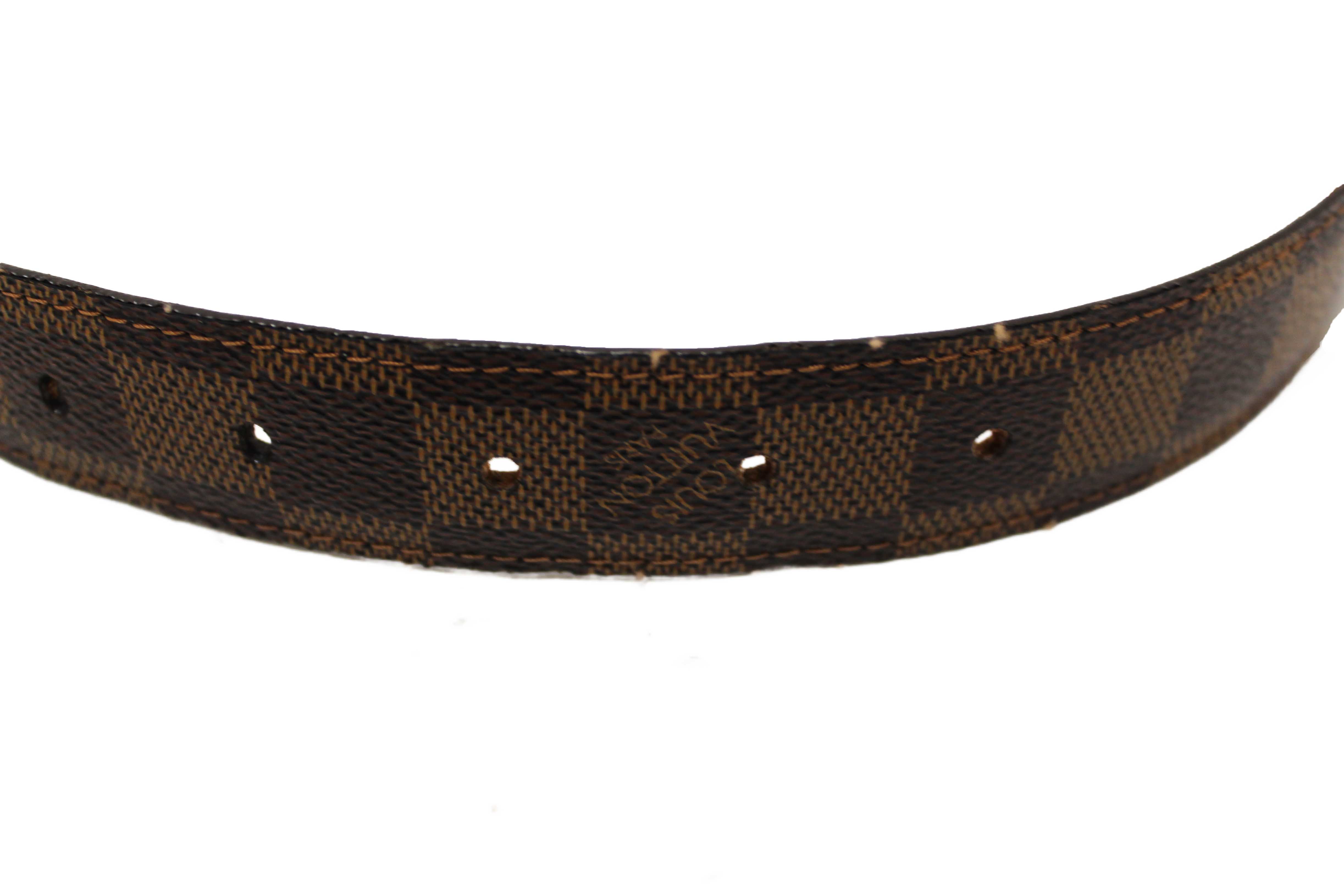 Authentic Louis Vuitton Damier Ebene Canvas Ellipse Belt 95 38