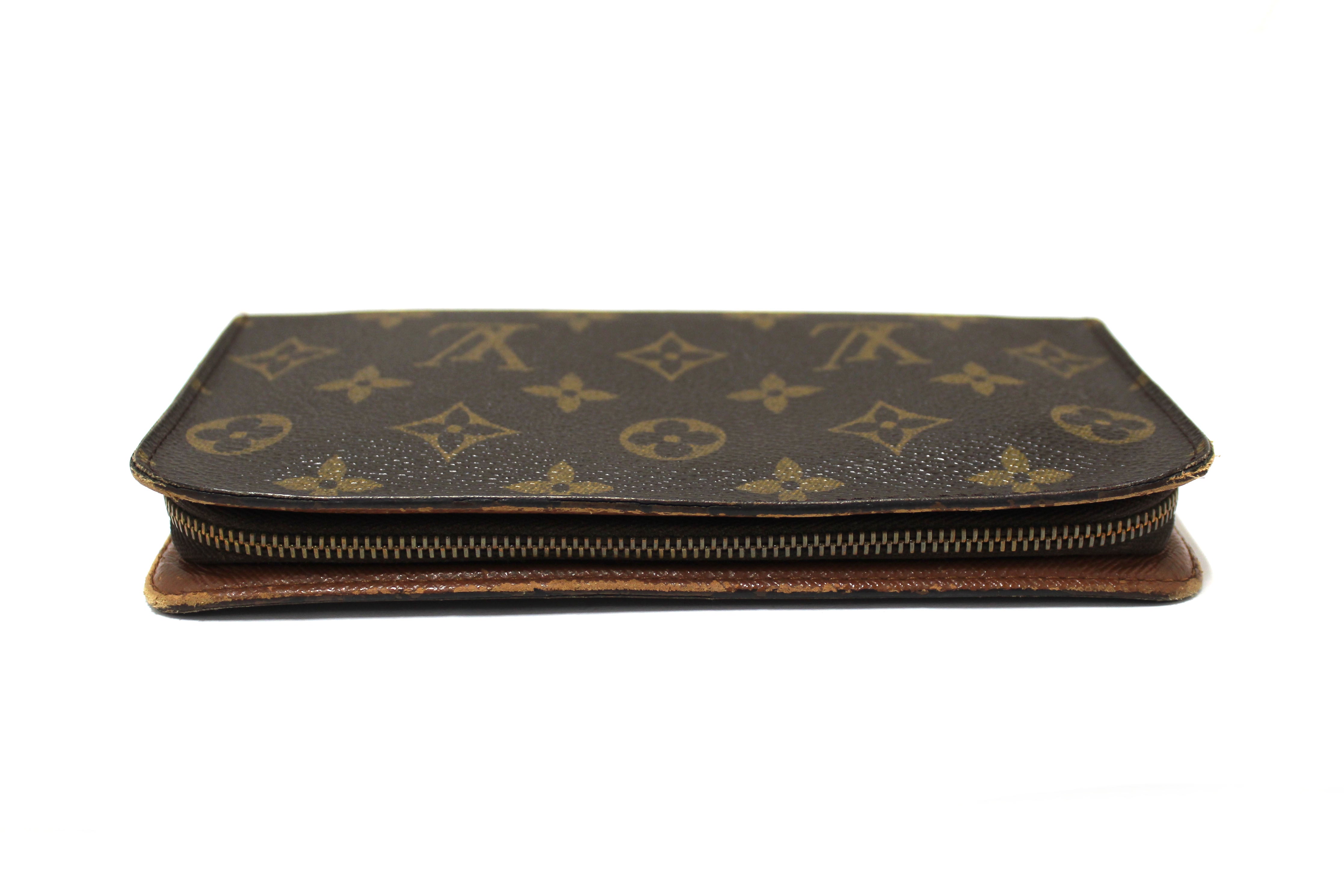 Authentic Louis Vuitton Classic Monogram Zip Around Long Wallet