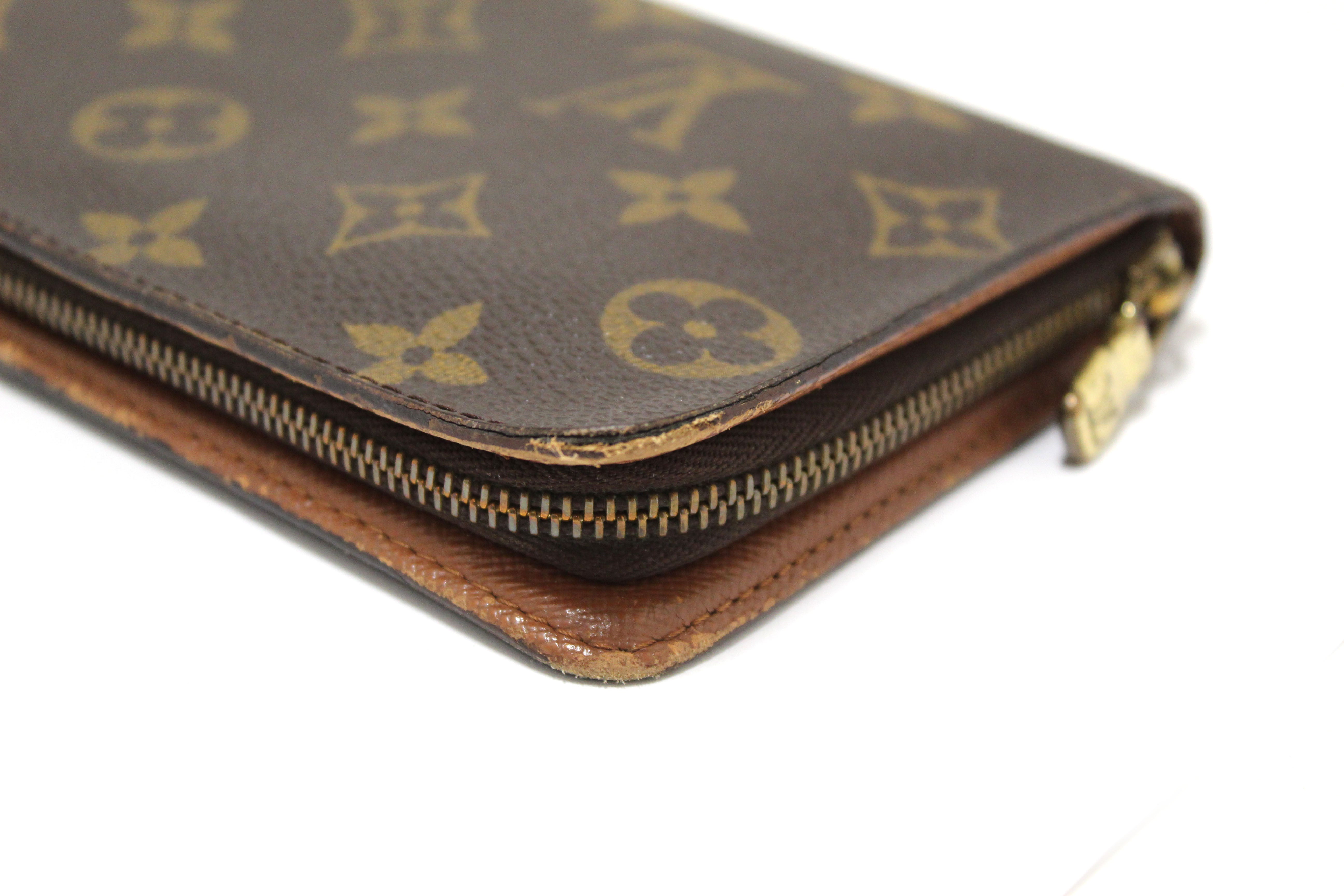 Authentic Louis Vuitton Classic Monogram Zip Around Long Wallet