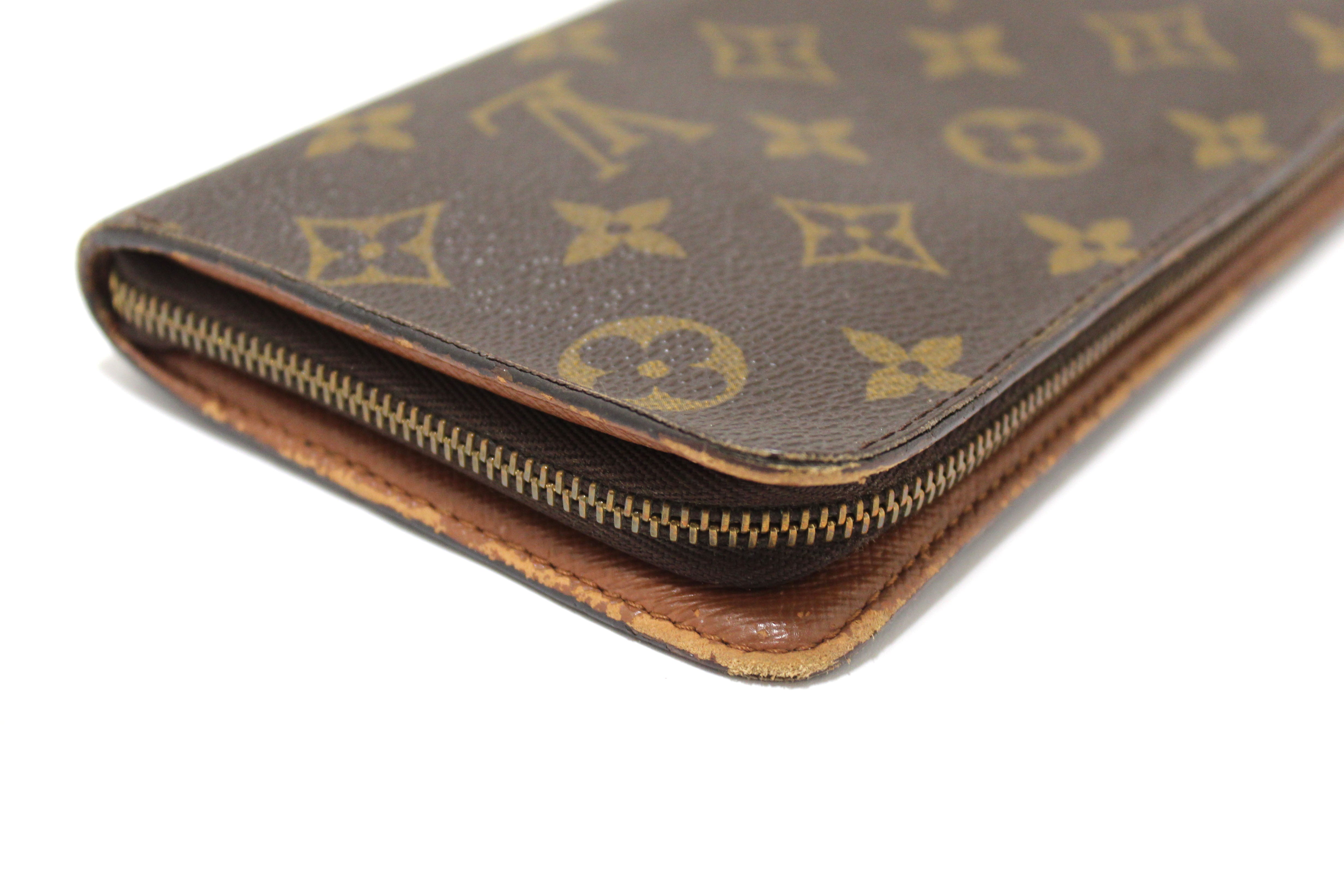 Authentic Louis Vuitton Classic Monogram Zip Around Long Wallet