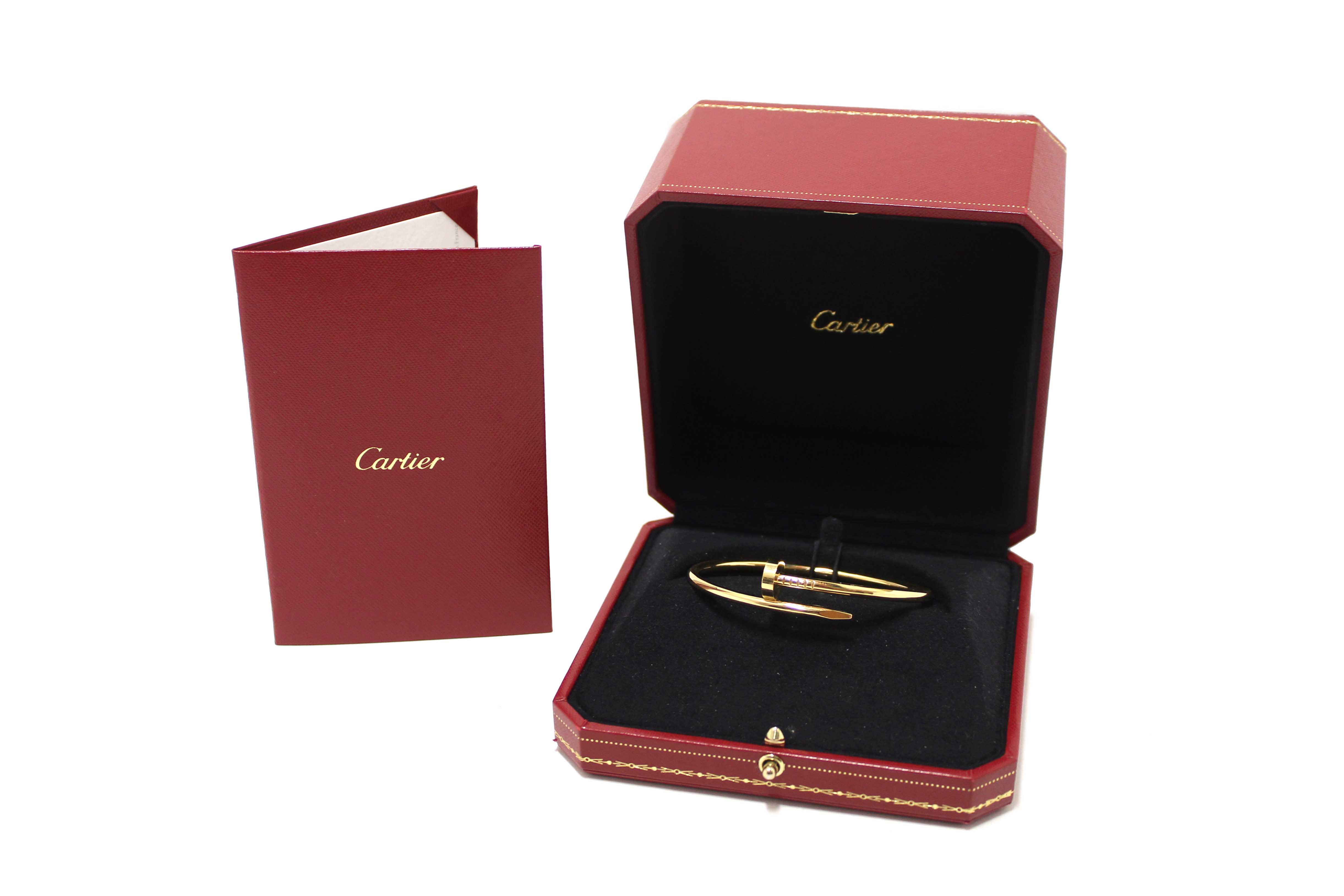 Authentic Cartier 18K Yellow Gold Classic ModelJuste Un Clou Bracelet Size 18