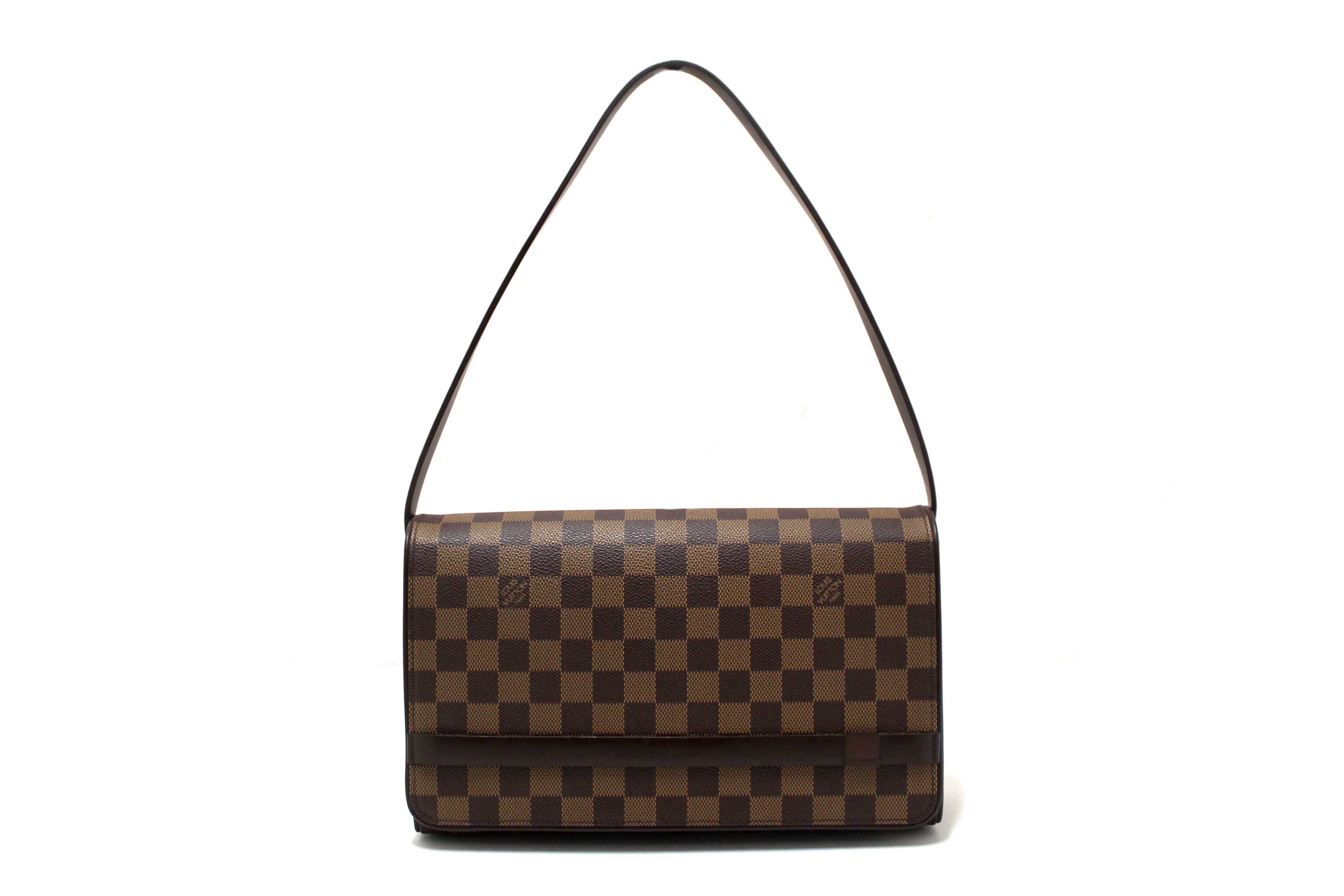 Authentic Louis Vuitton Damier Ebene Tribeca Long Shoulder Bag