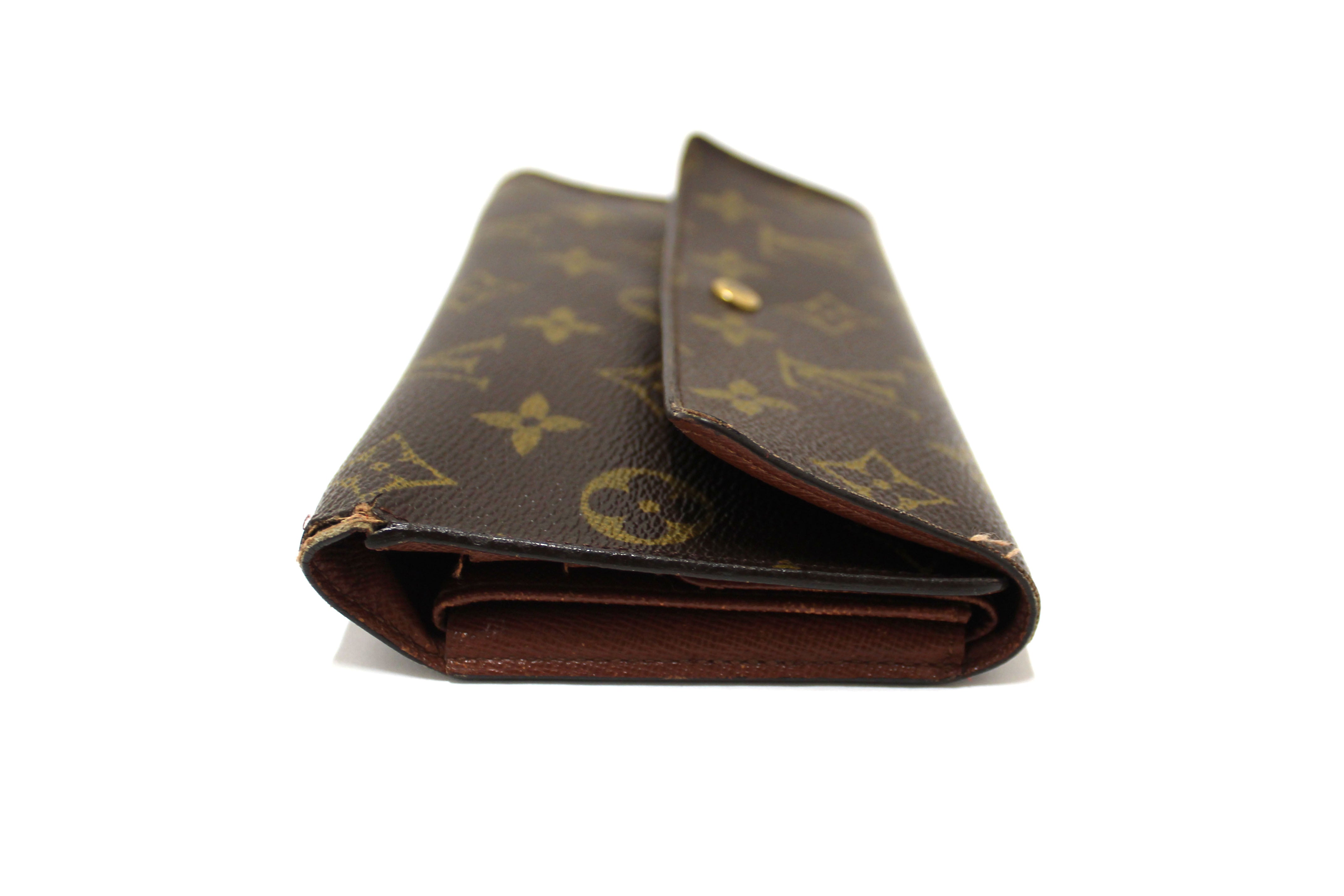 Authentic Vintage Louis Vuitton Classic Monogram Canvas PTI Long Wallet