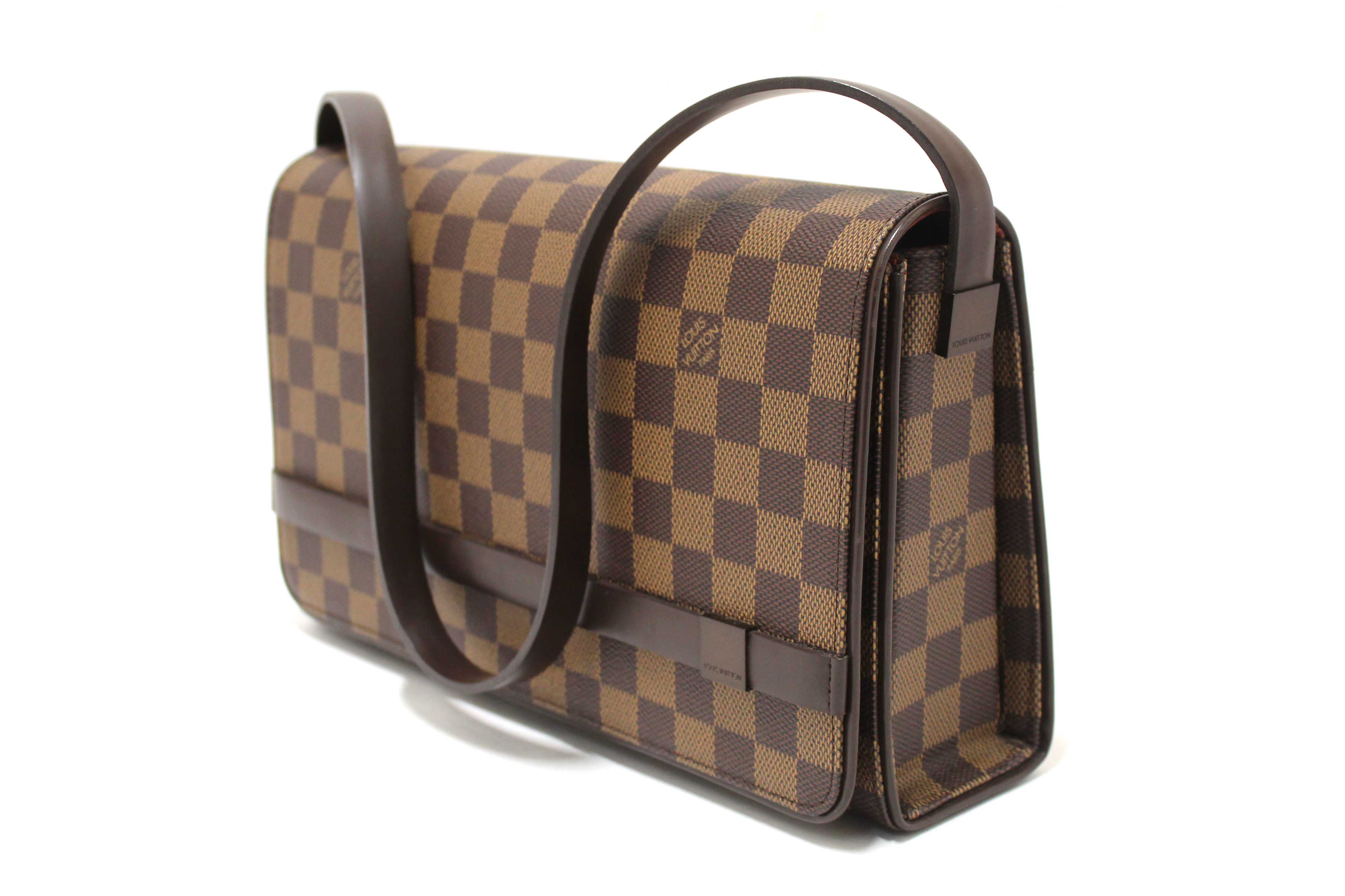 Authentic Louis Vuitton Damier Ebene Tribeca Long Shoulder Bag