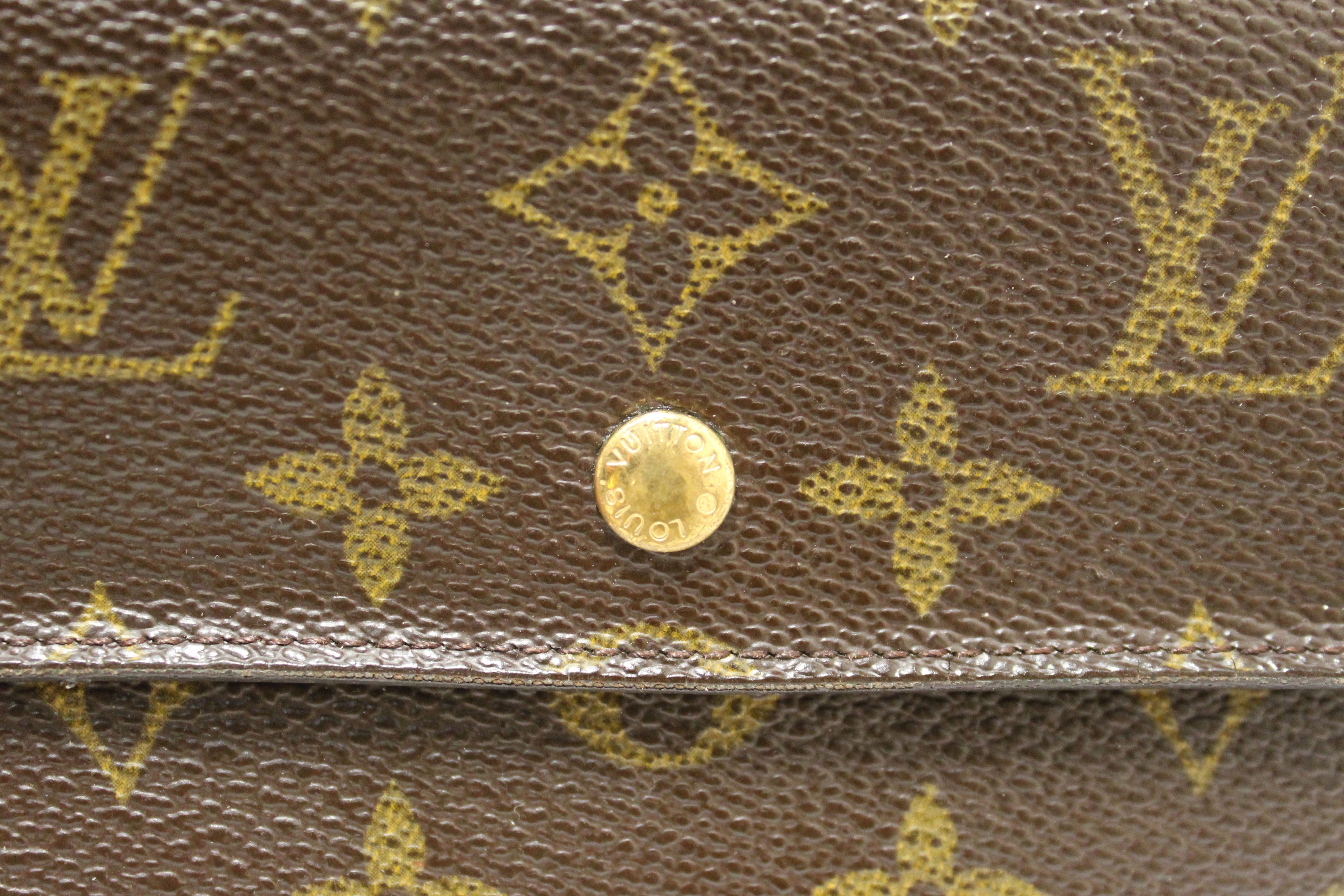 Authentic Vintage Louis Vuitton Classic Monogram Canvas PTI Long Wallet