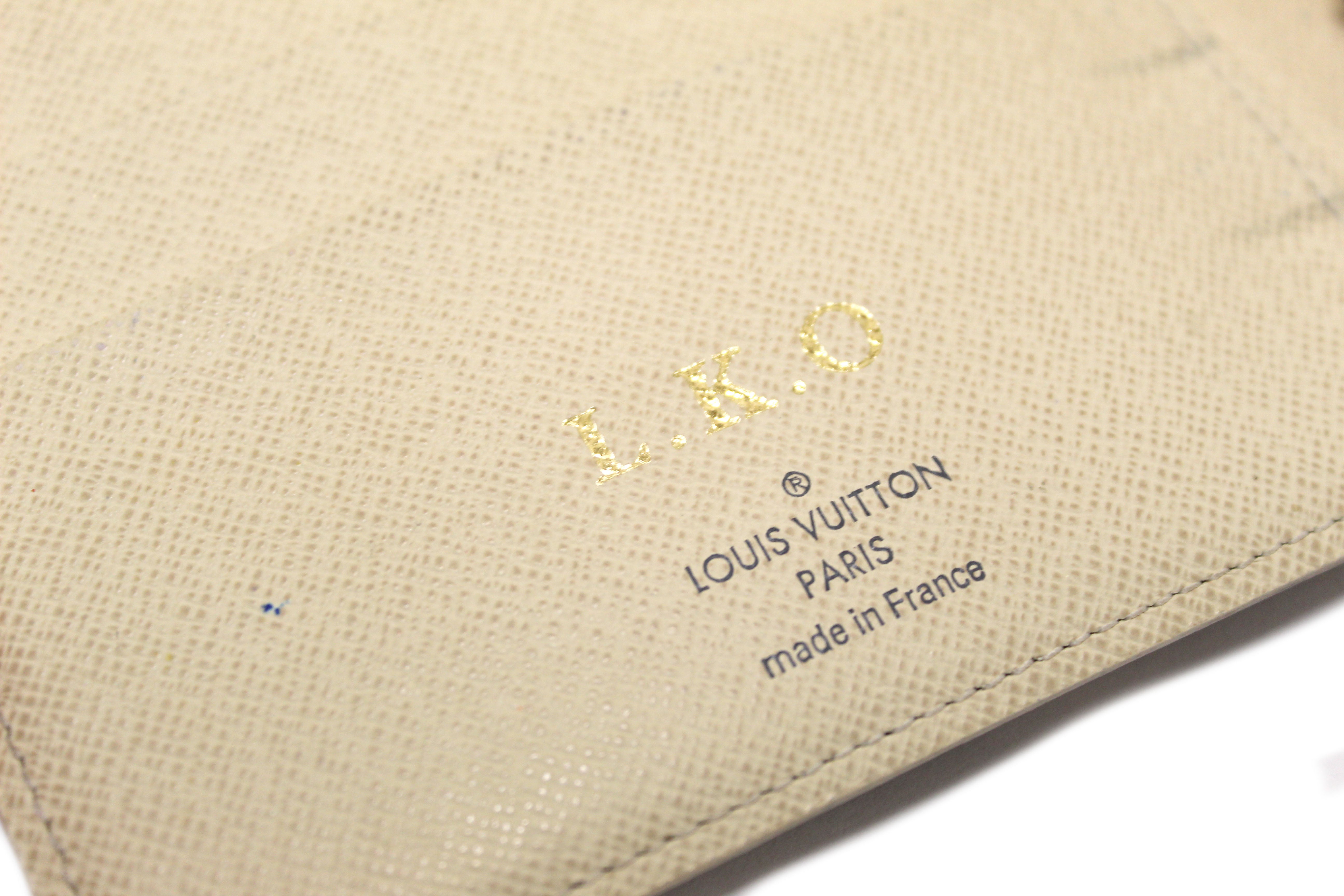 Authentic Louis Vuitton Damier Azur Canvas Medium Ring Agenda Cover