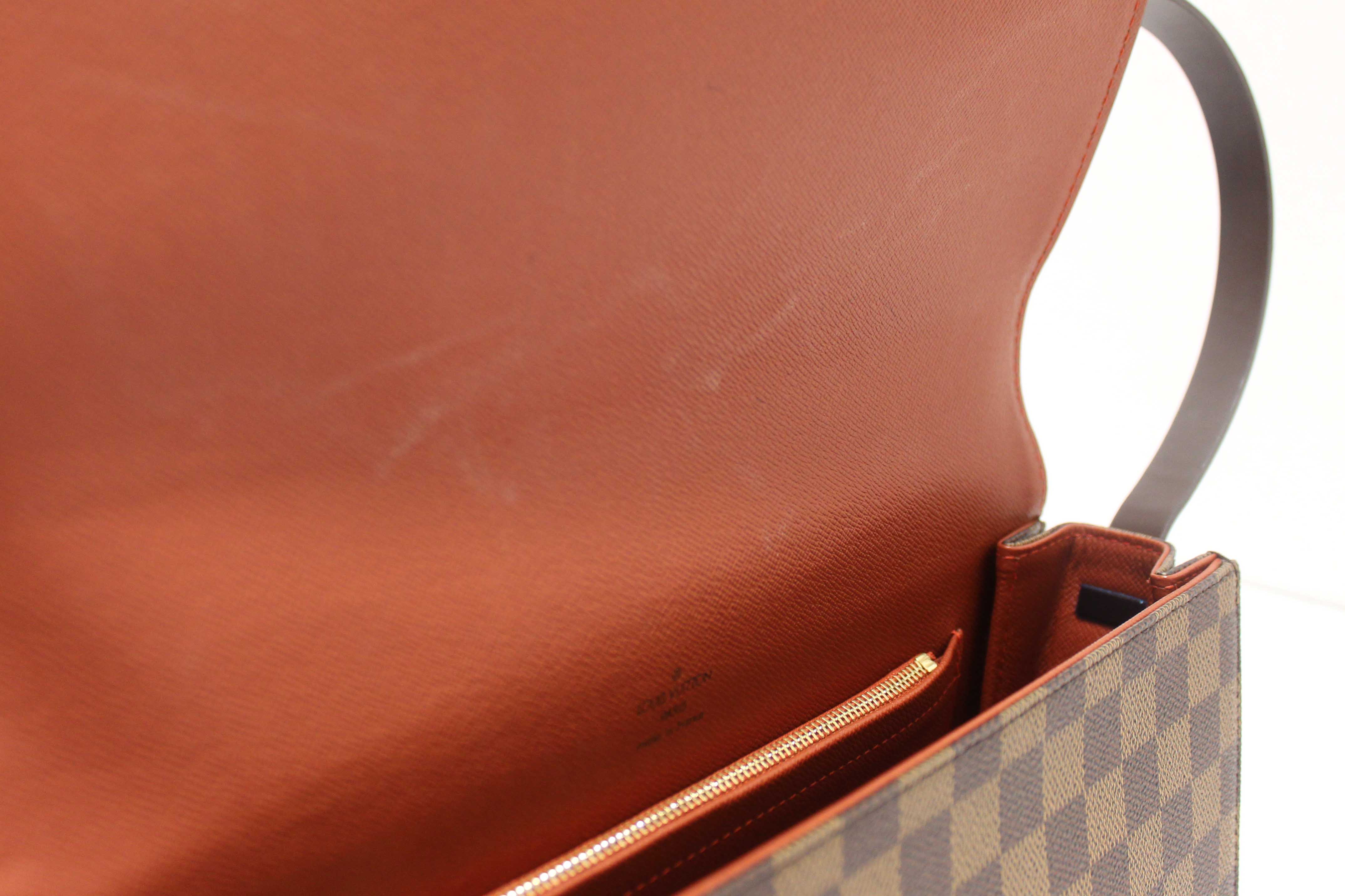 Authentic Louis Vuitton Damier Ebene Tribeca Long Shoulder Bag