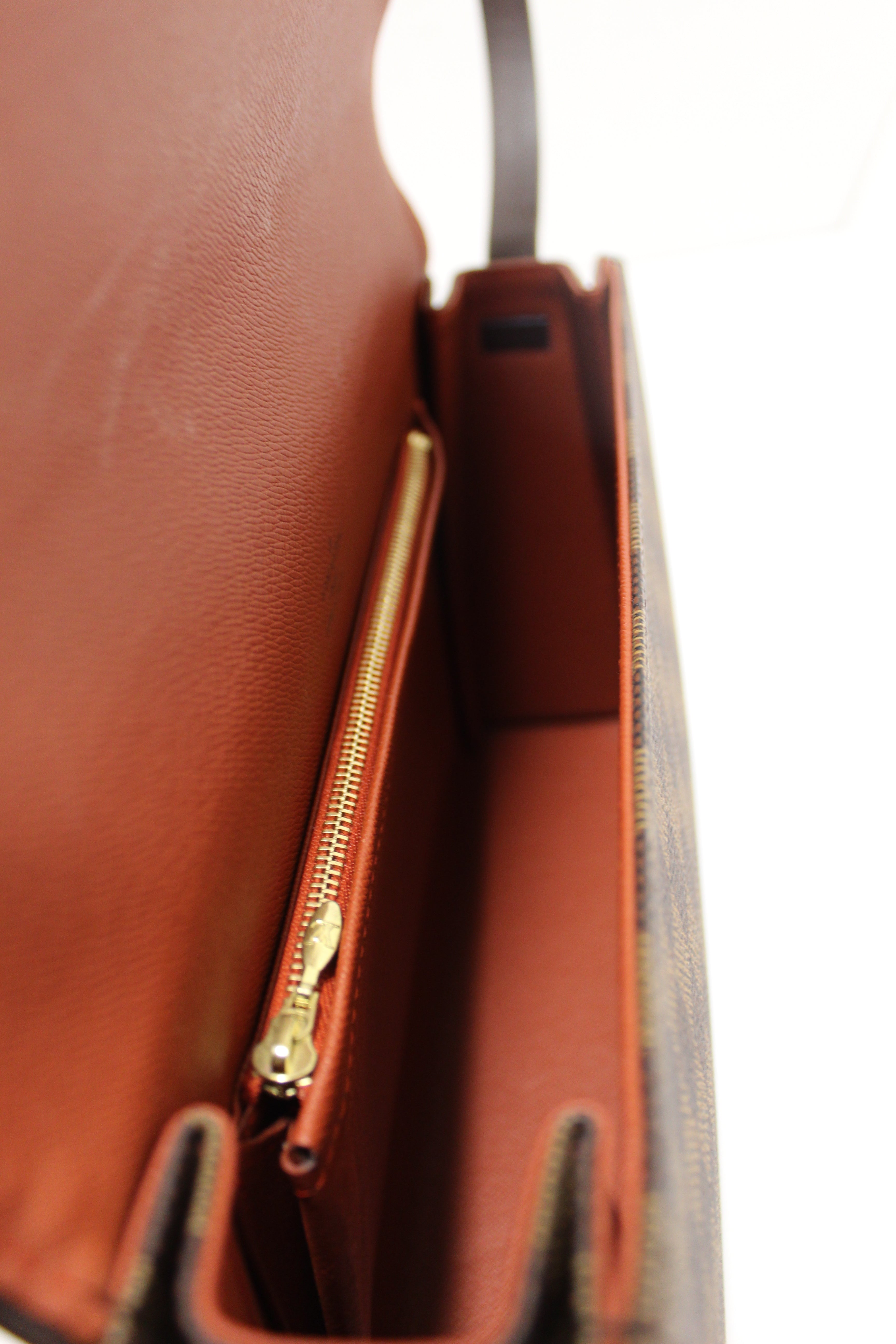 Authentic Louis Vuitton Damier Ebene Tribeca Long Shoulder Bag