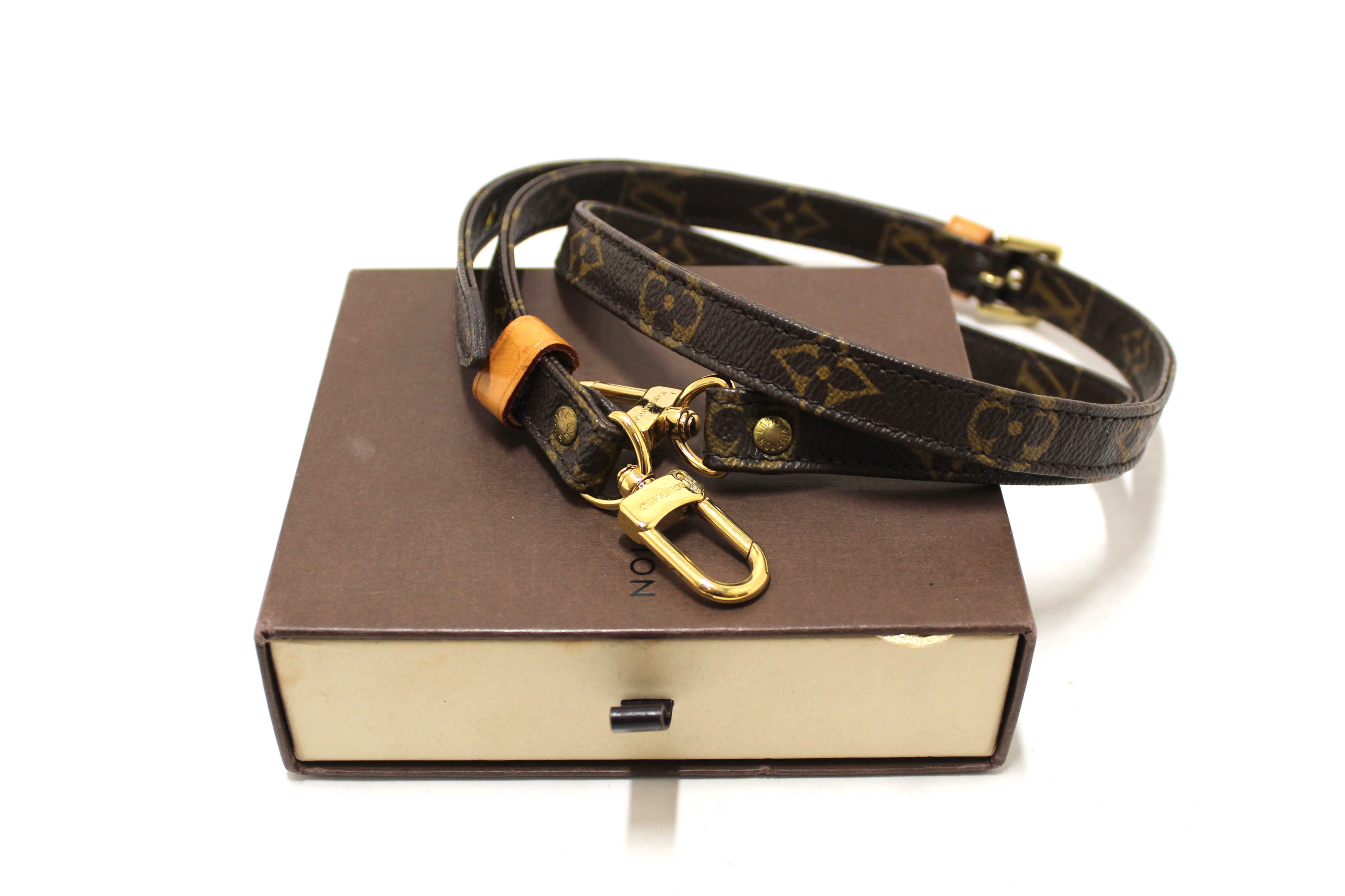 Authentic Louis Vuitton Classic Monogram Canvas 16mm Adjustable Shoulder Strap