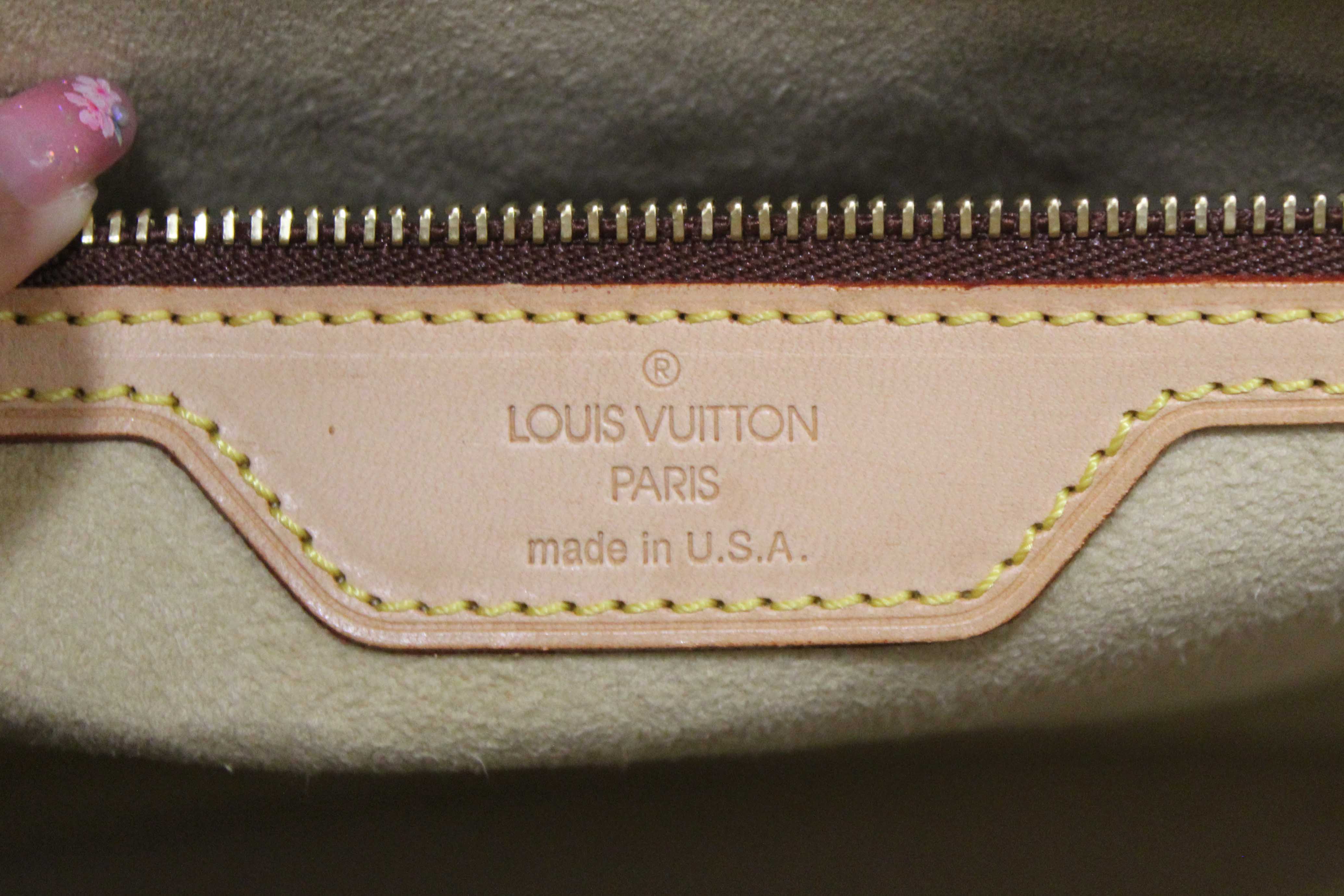 Authentic Louis Vuitton Classic Monogram Canvas Babylone Tote Shoulder Bag