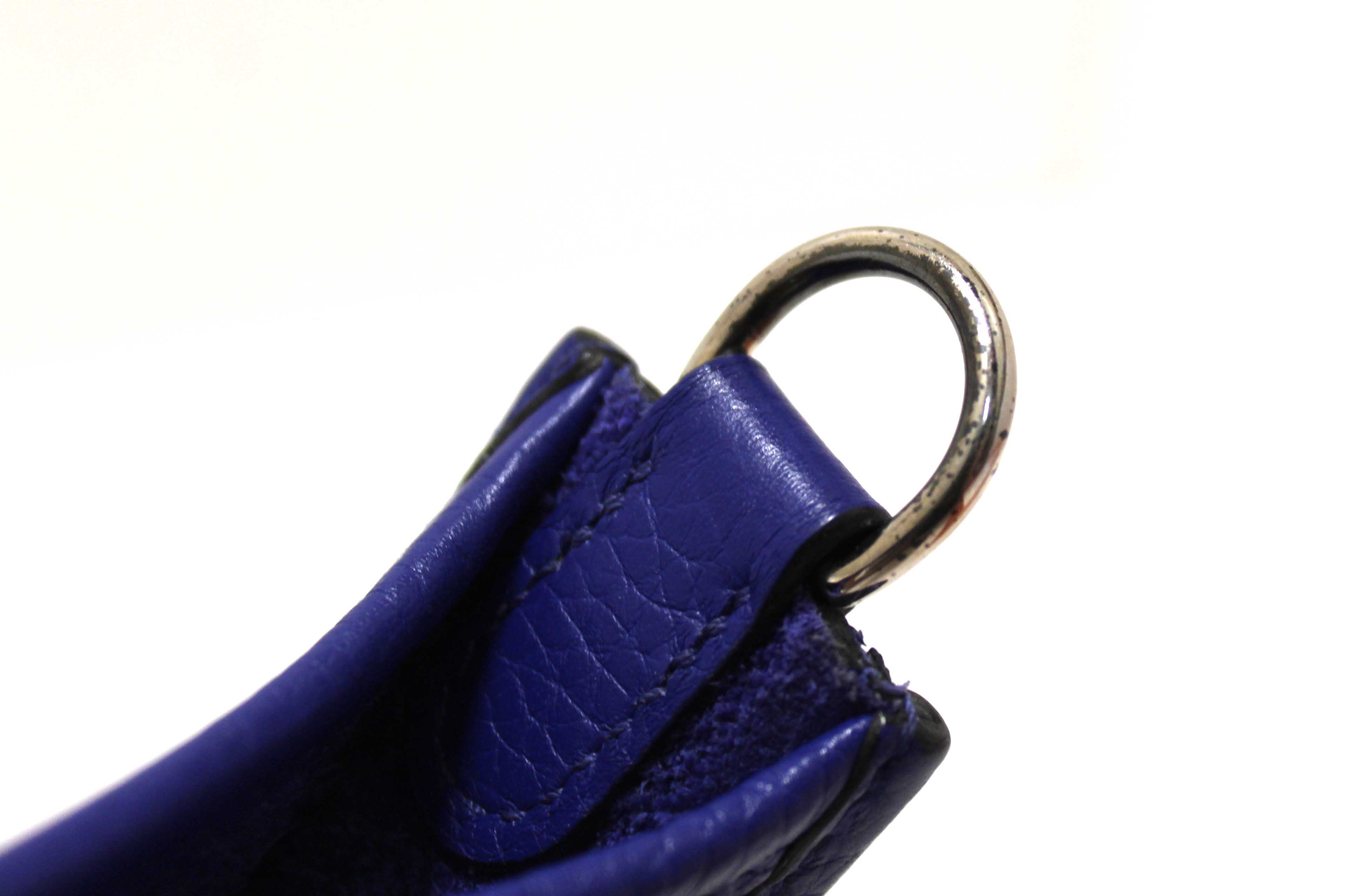 NEW Authentic Hermes Blue Clemence Leather Evelyne 16 Amazone TPM Bag
