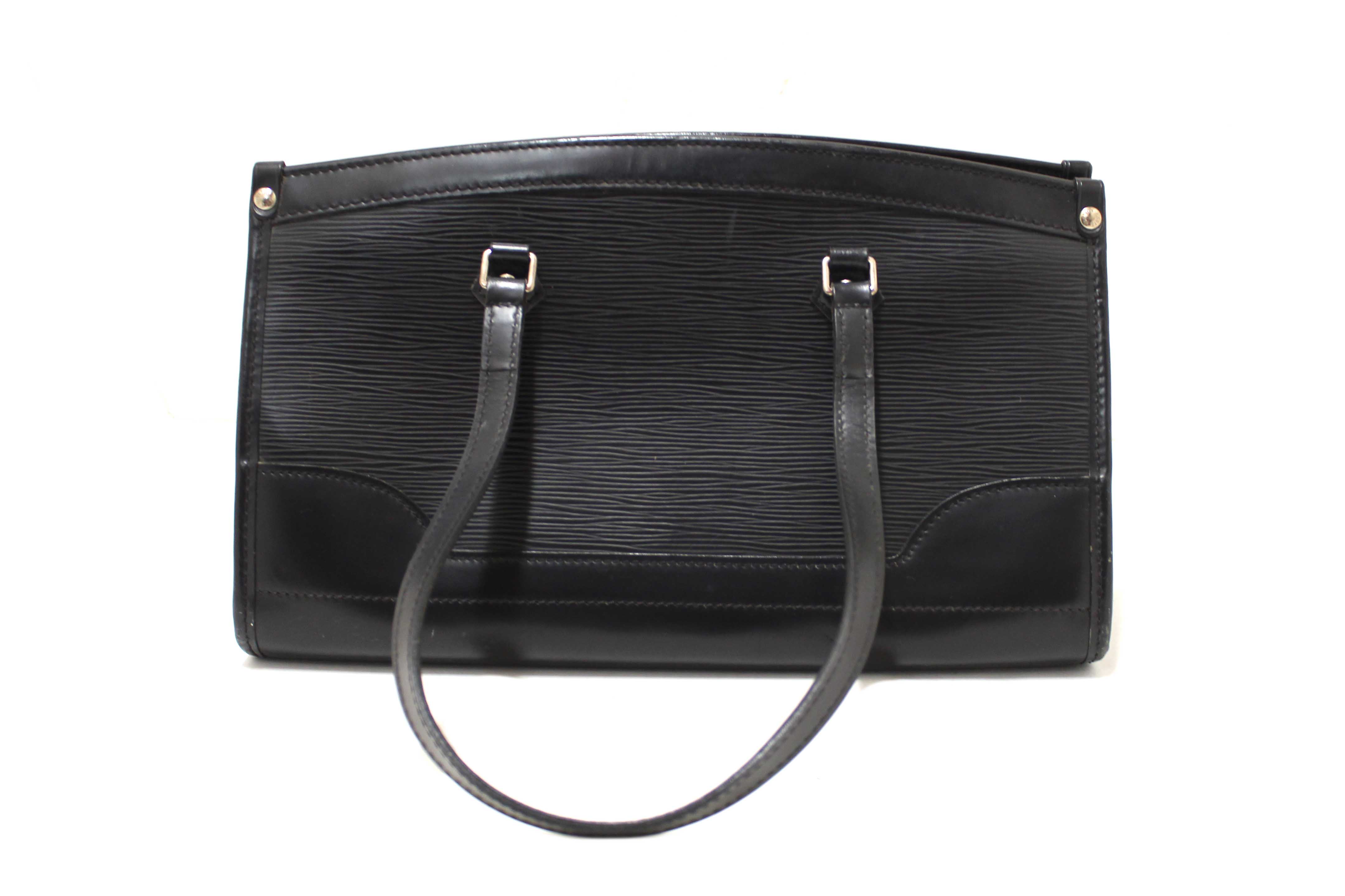 Authentic Louis Vuitton Black Epi Leather Madeleine PM Shoulder Bag