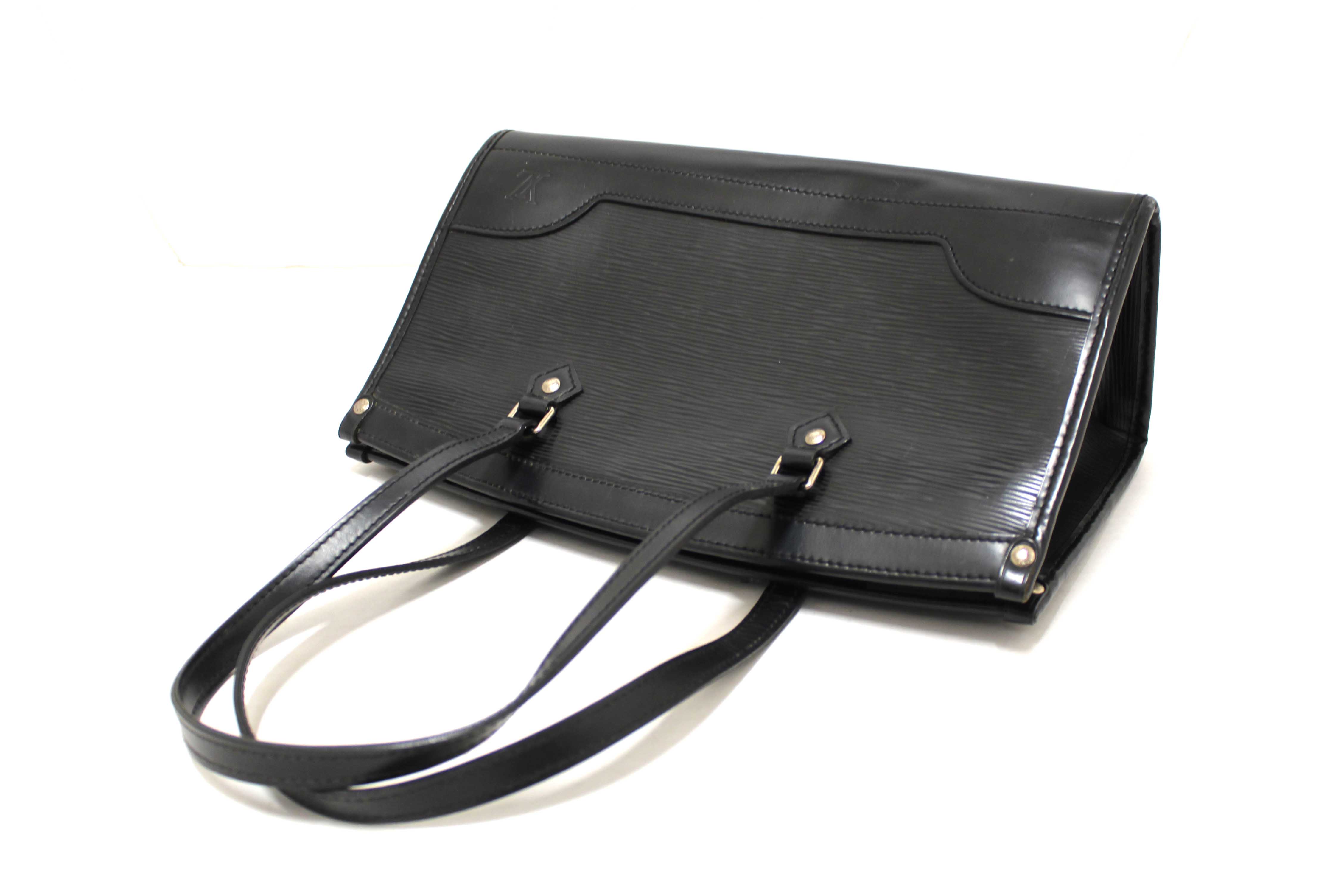 Authentic Louis Vuitton Black Epi Leather Madeleine PM Shoulder Bag