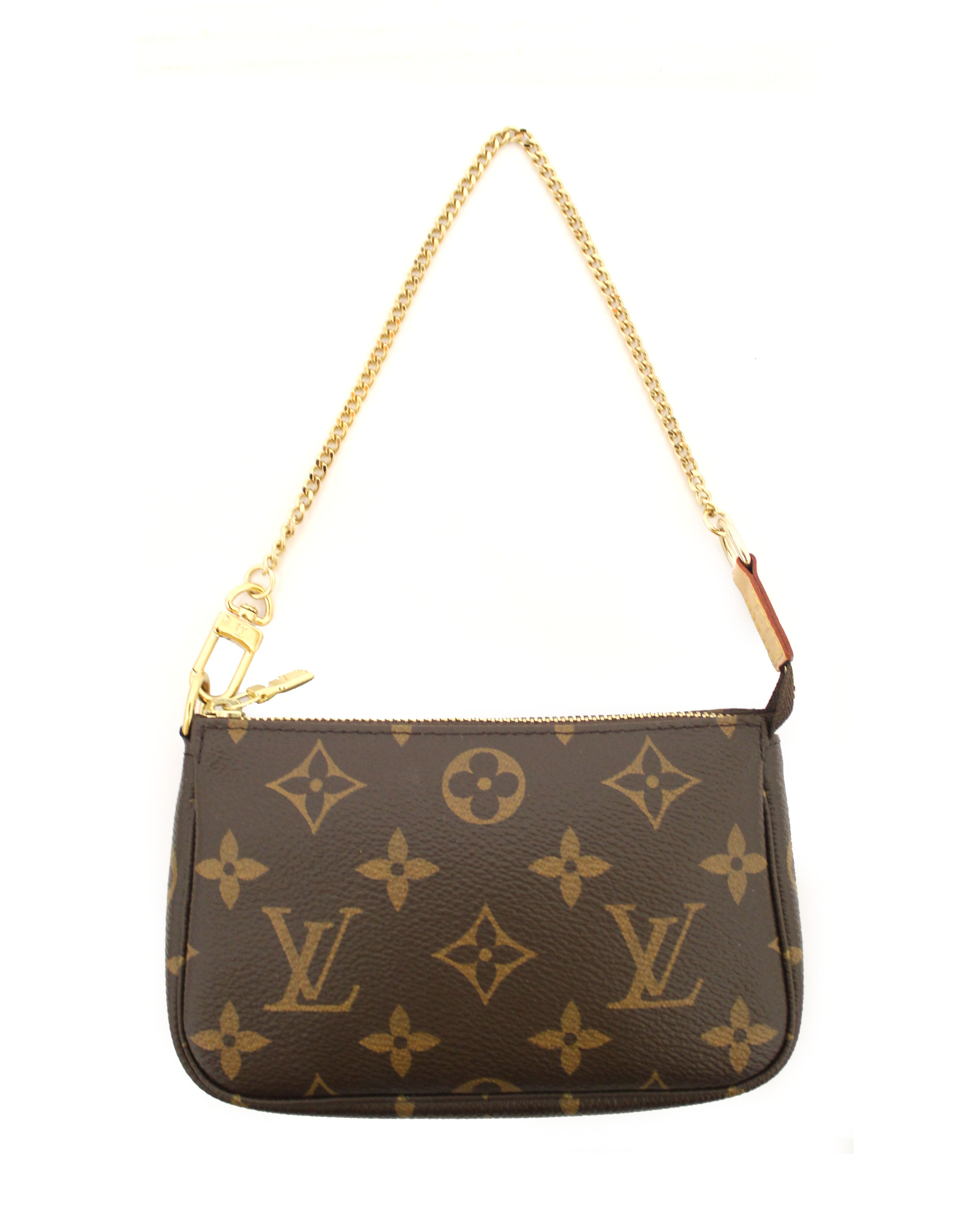 Authentic NEW Louis Vuitton Classic Monogram Canvas Mini Pochette Clutch Bag