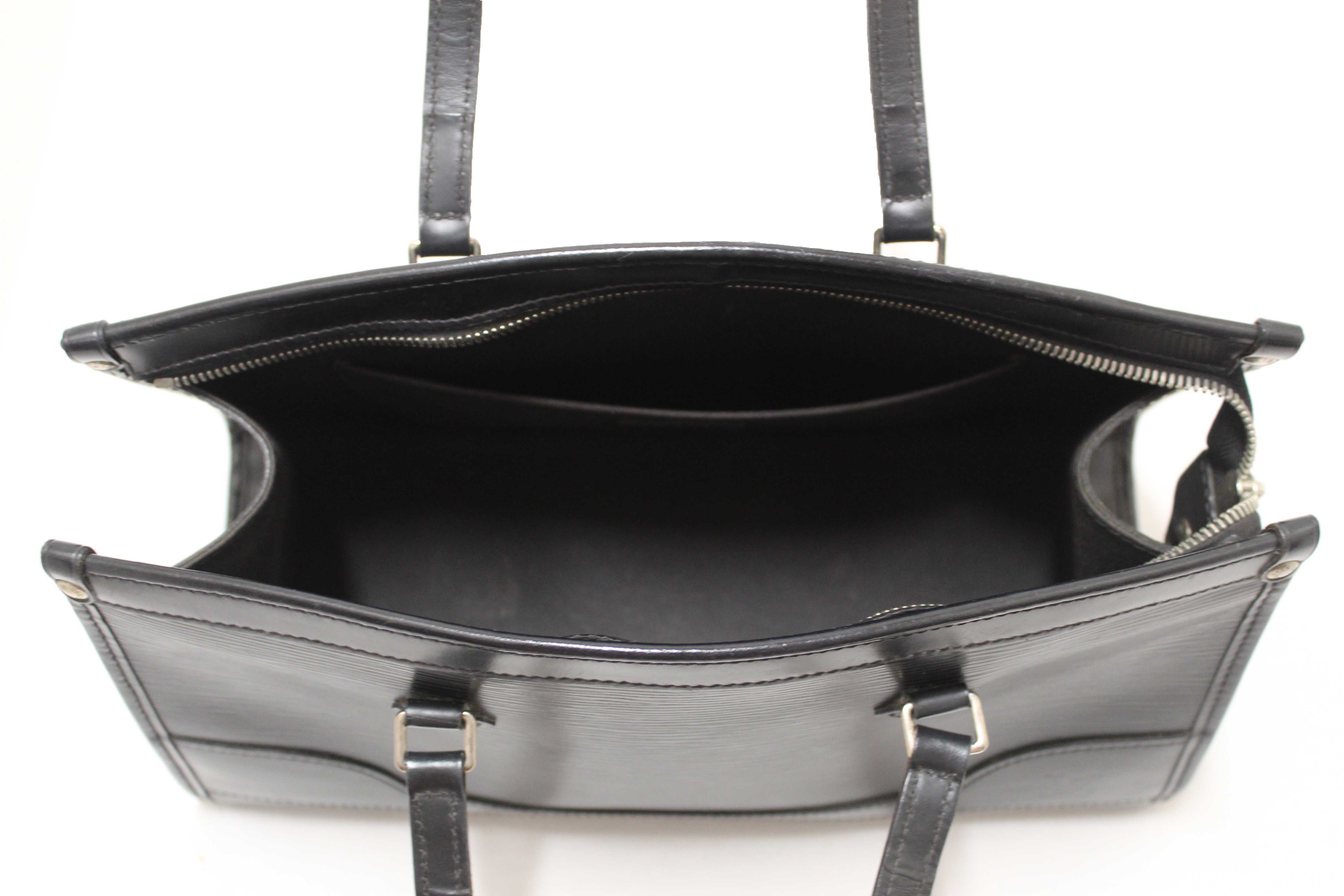 Authentic Louis Vuitton Black Epi Leather Madeleine PM Shoulder Bag