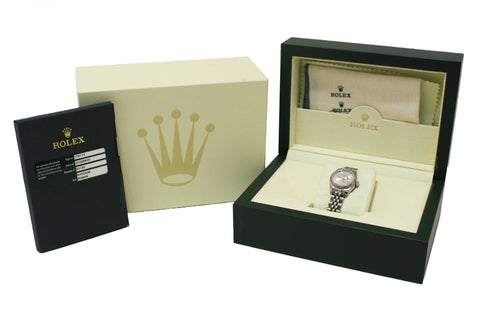 Authentic Rolex Lady-Datejust 28 mm Oystersteel and White Gold Watch