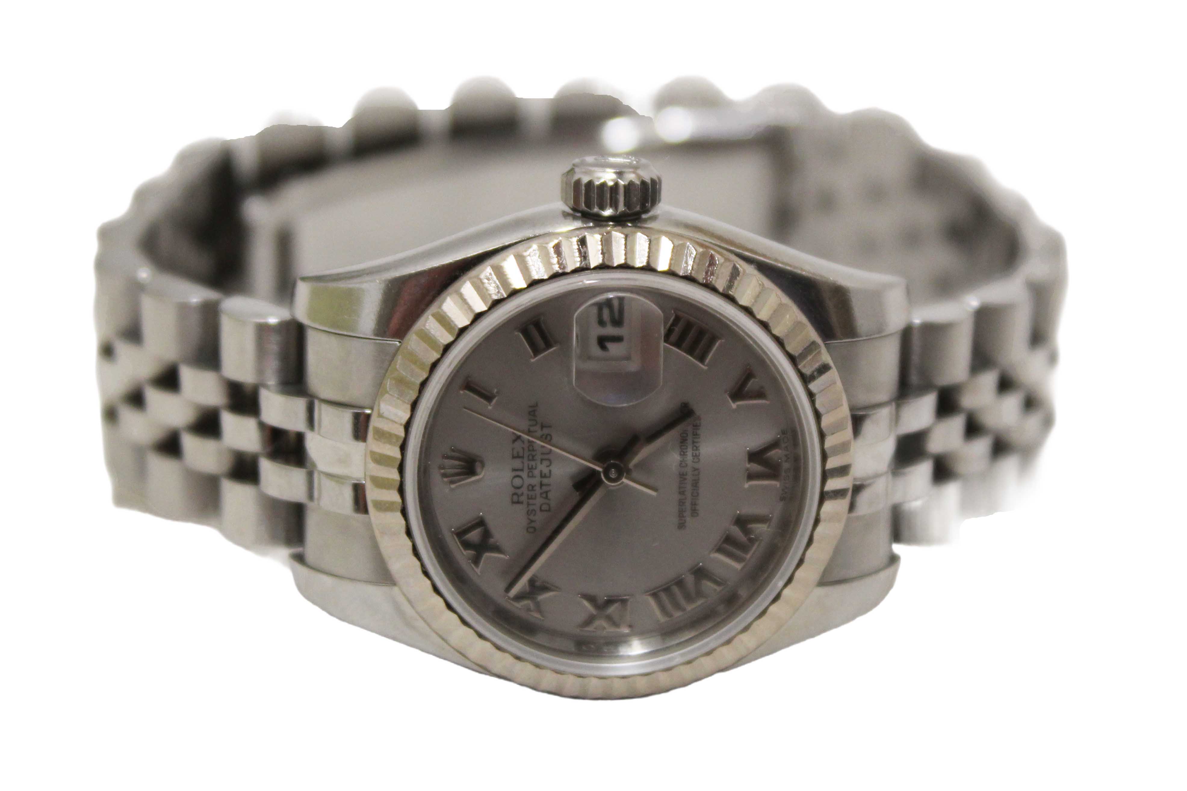 Authentic Rolex Lady-Datejust 28 mm Oystersteel and White Gold Watch