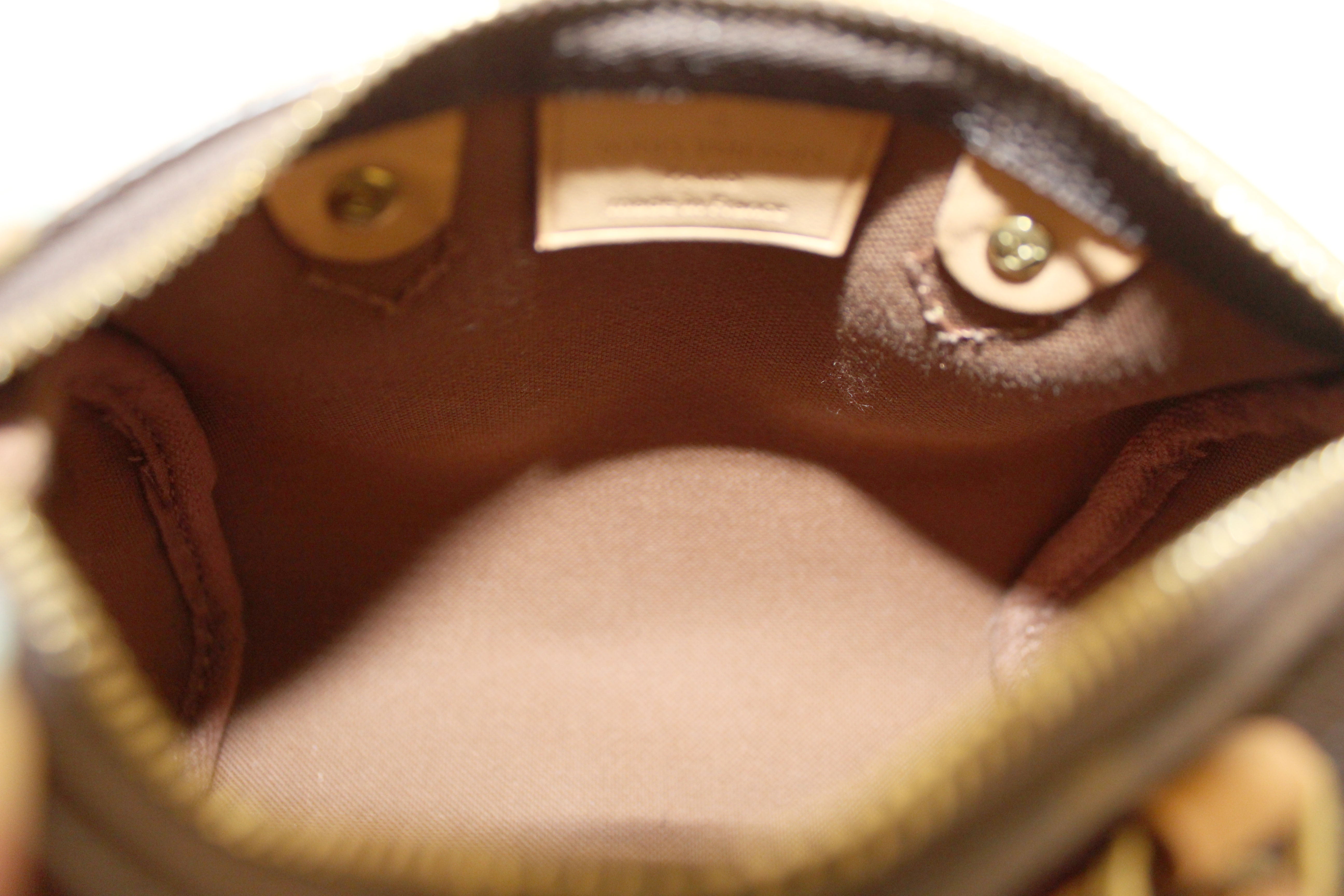 Authentic Louis Vuitton Classic Monogram Nano Speedy Crossbody Bag