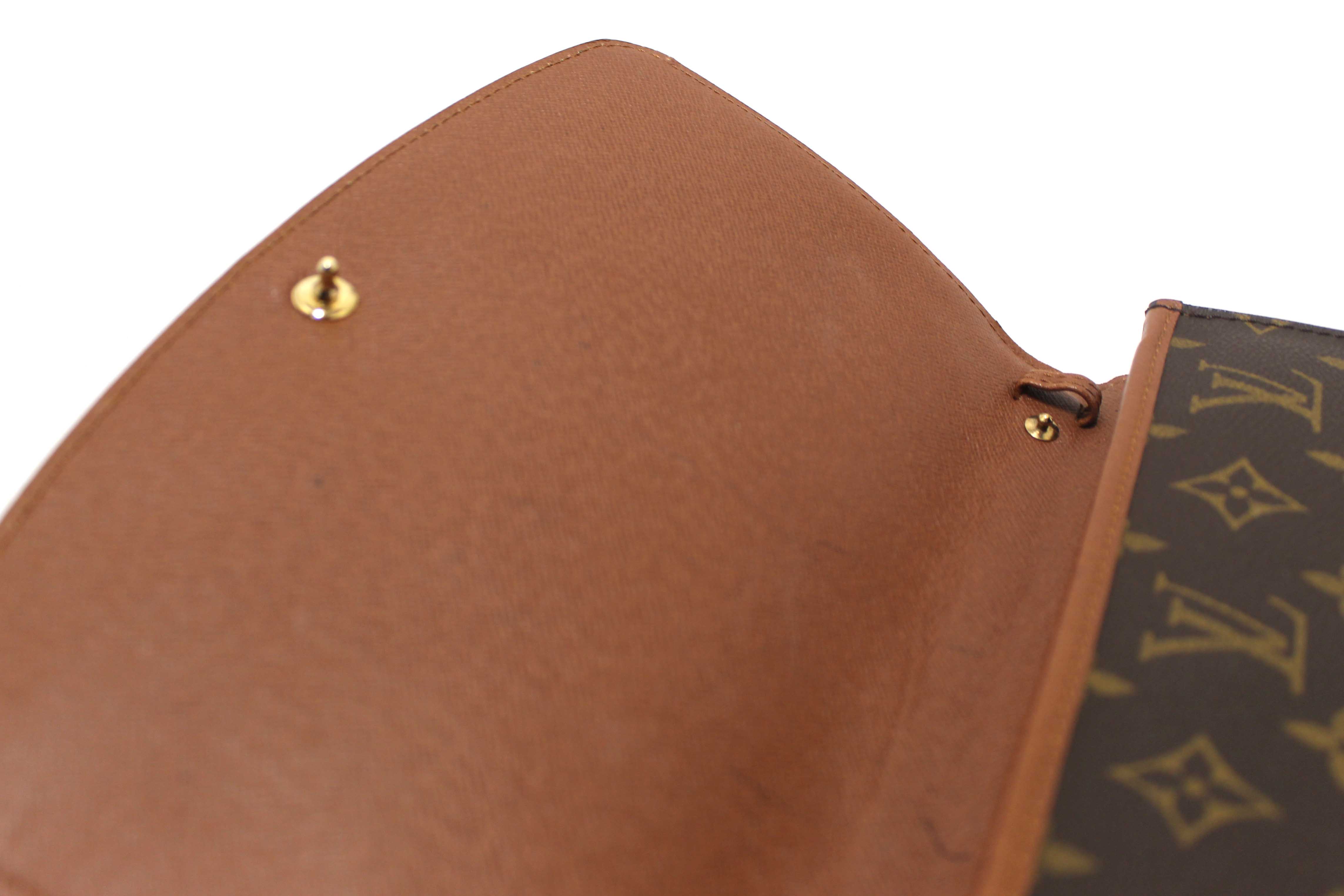 Authentic Louis Vuitton Vintage Classic Monogram Canvas Bordeaux Clutch Bag