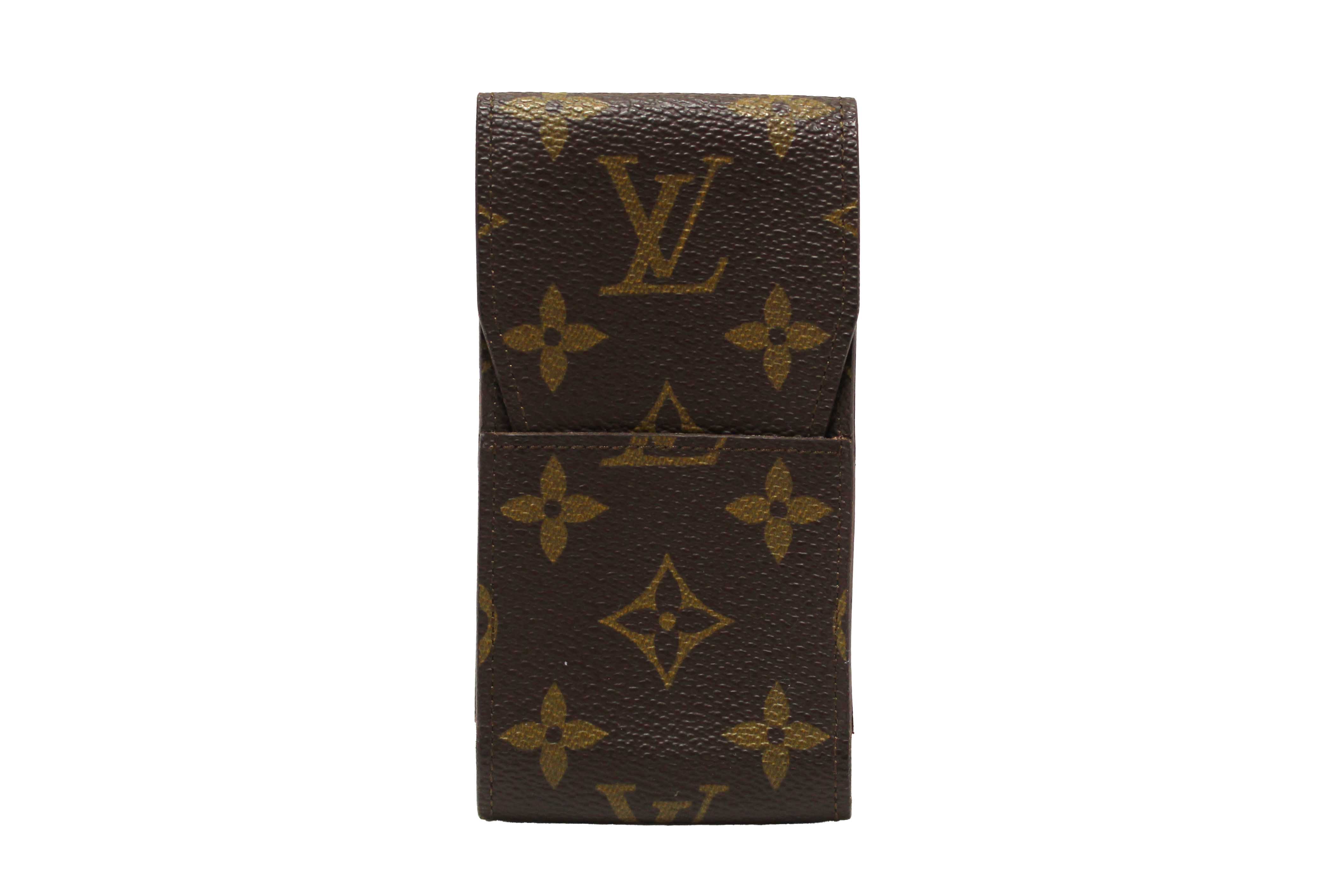 Authentic Louis Vuitton Classic Monogram Canvas Cigarette Case