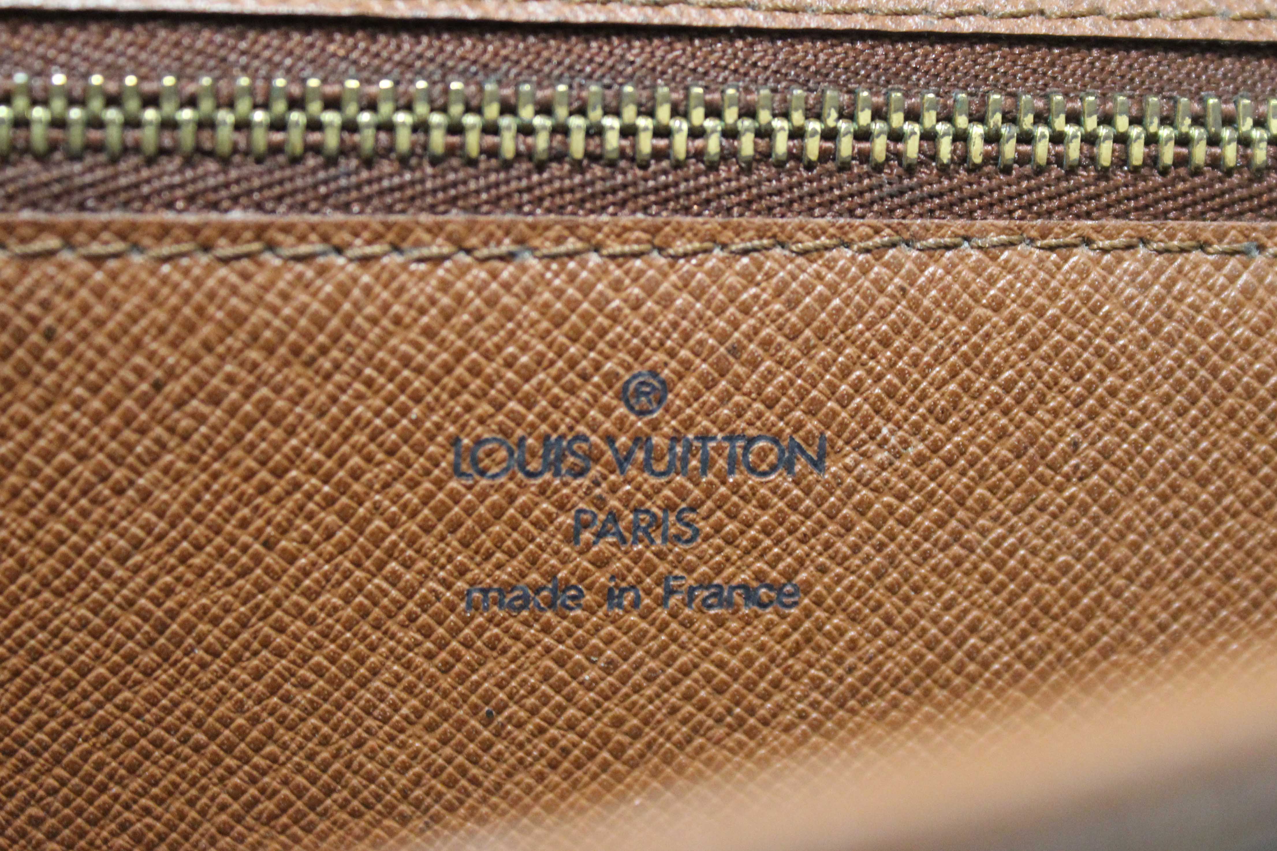 Authentic Louis Vuitton Vintage Classic Monogram Canvas Bordeaux Clutch Bag