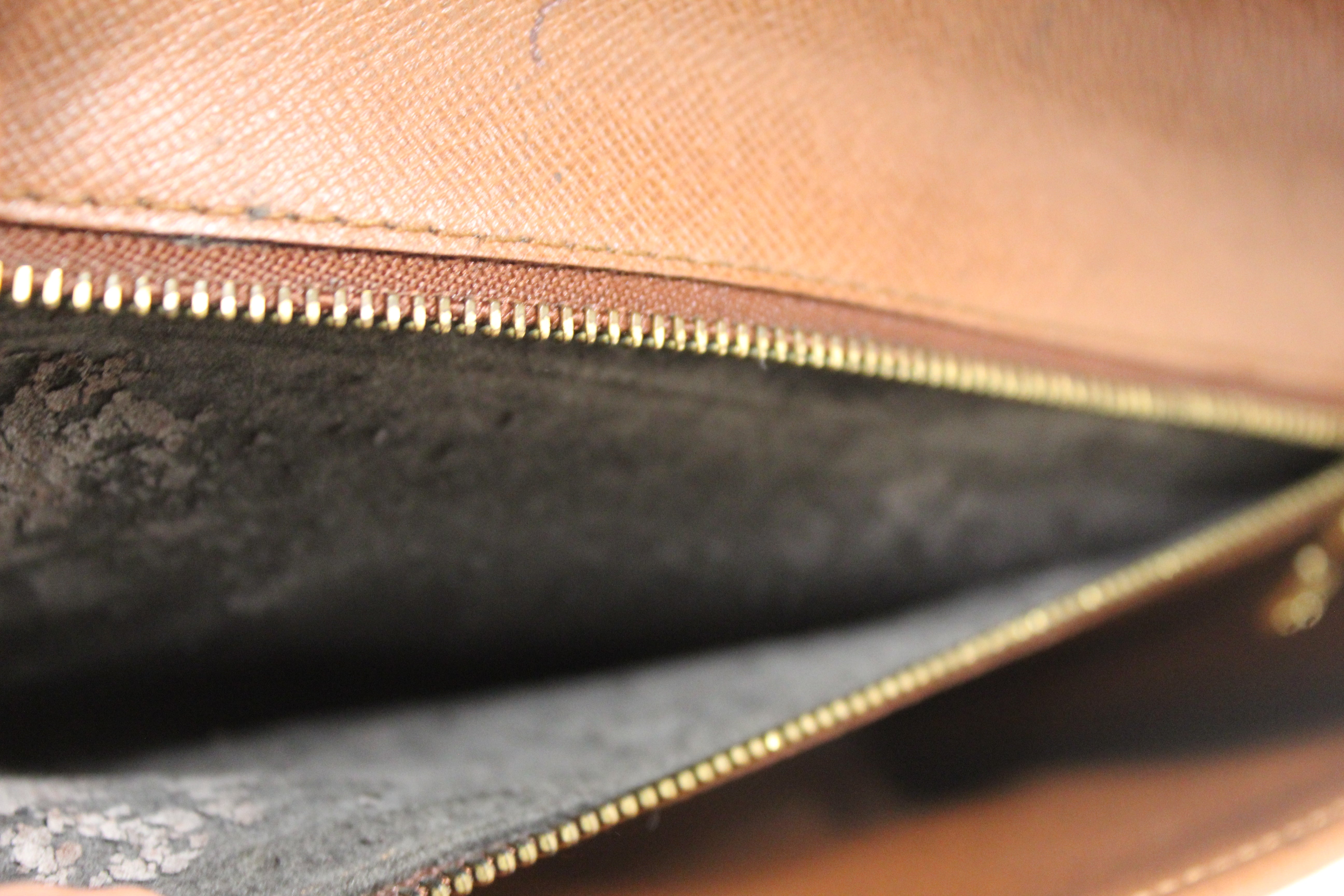 Authentic Louis Vuitton Vintage Classic Monogram Canvas Bordeaux Clutch Bag