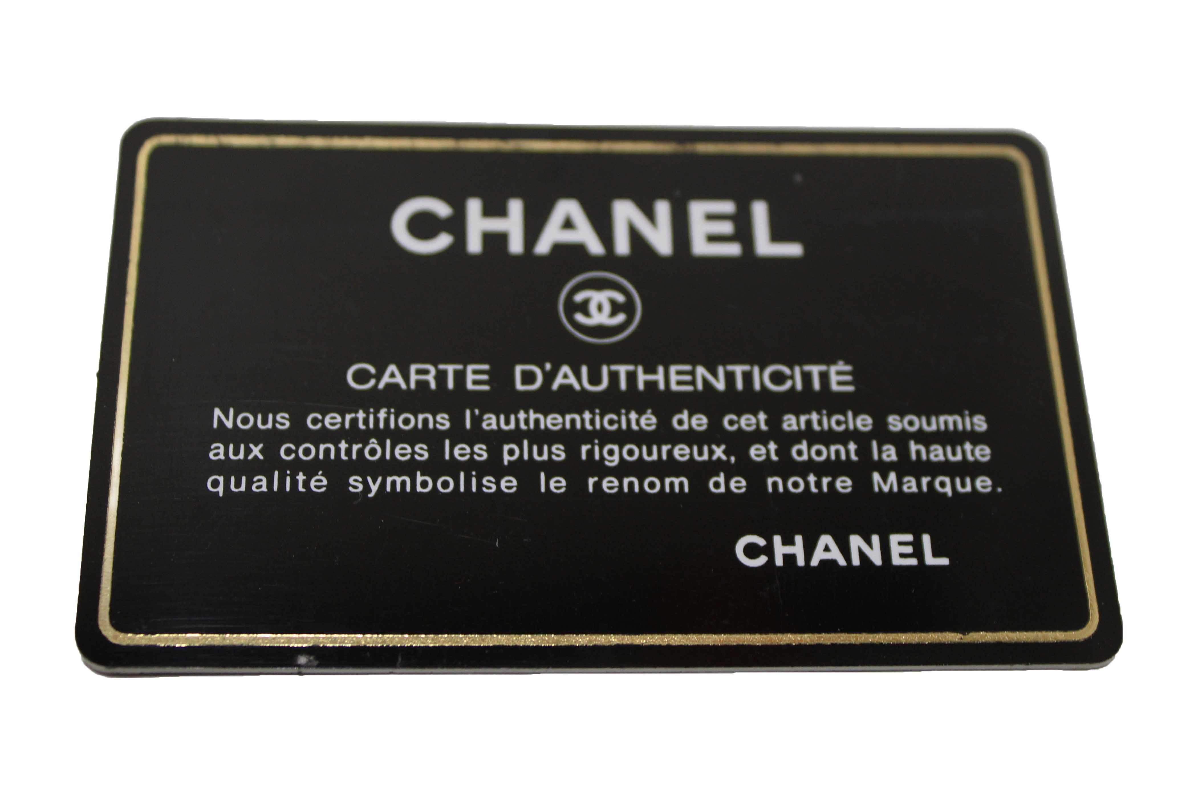 Authentic Chanel Beige Caviar Leather Medium Size Bi-fold Wallet