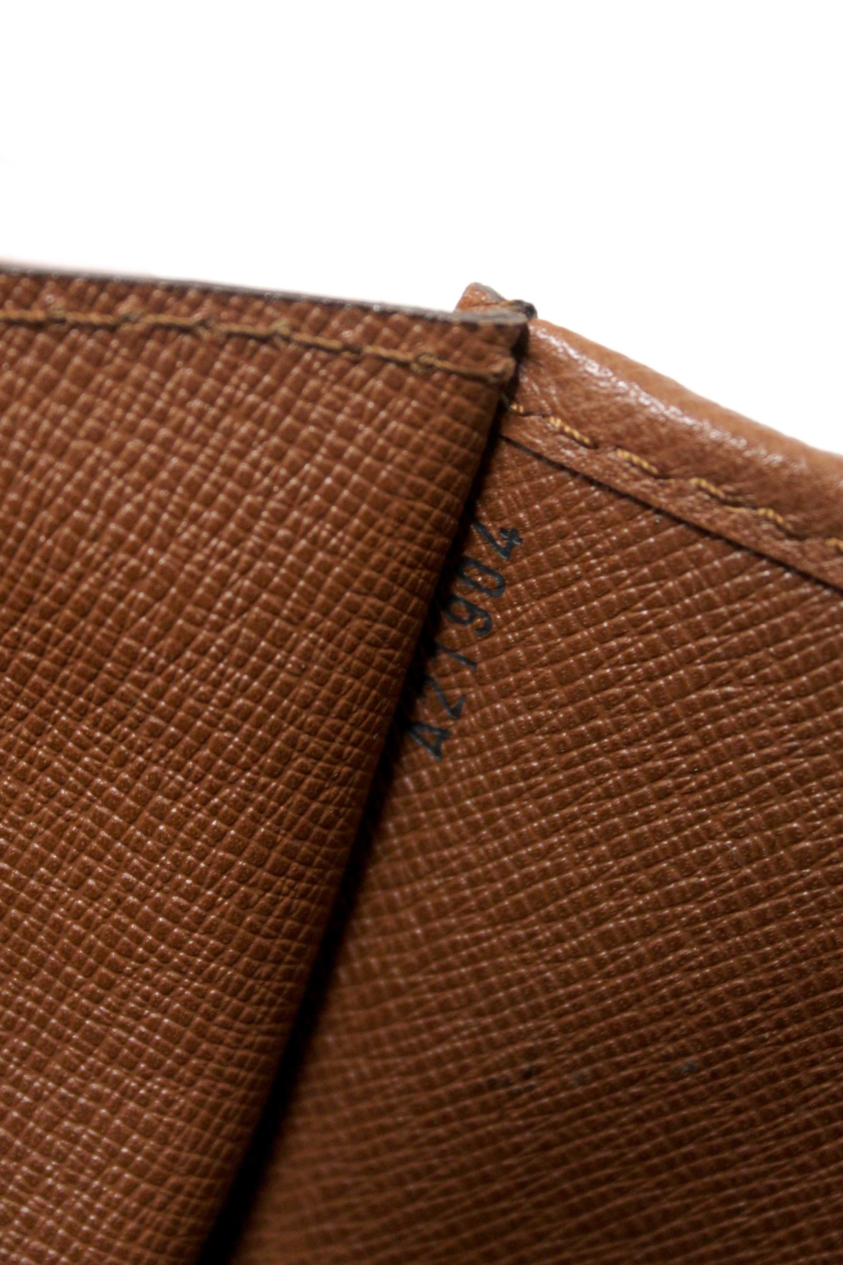 Authentic Louis Vuitton Vintage Classic Monogram Canvas Bordeaux Clutch Bag