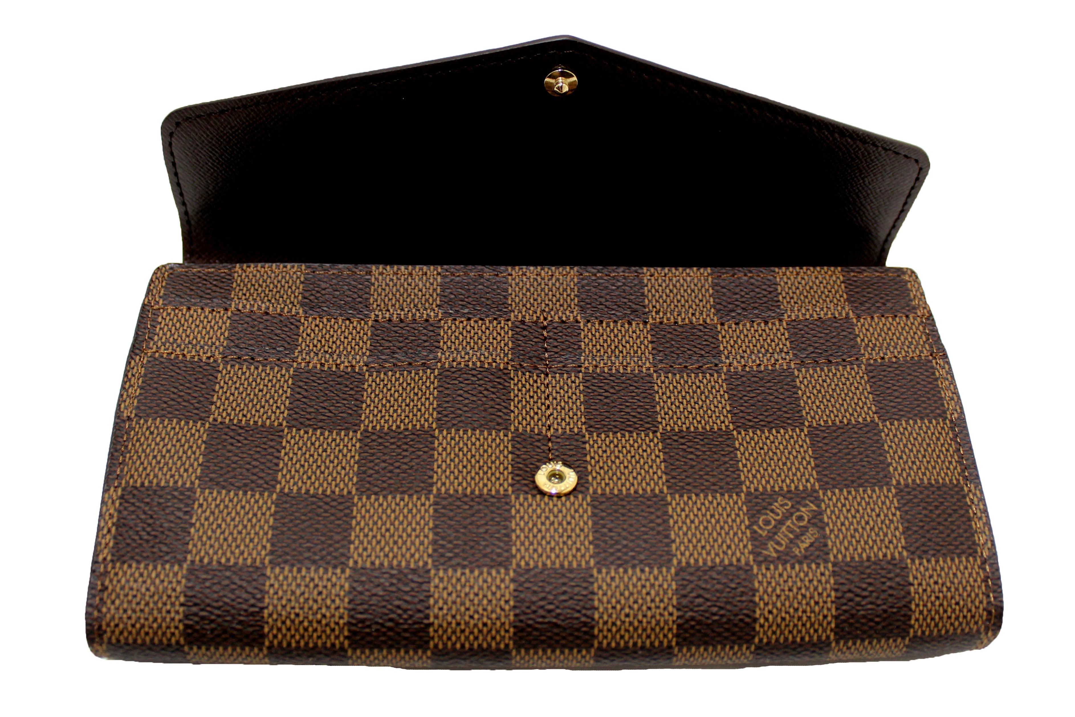 Authentic NEW Louis Vuitton Damier Ebene Canvas Sarah Wallet