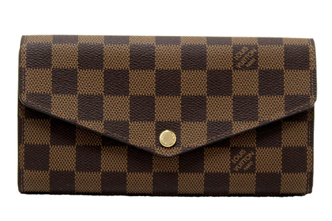 Authentic NEW Louis Vuitton Damier Ebene Canvas Sarah Wallet