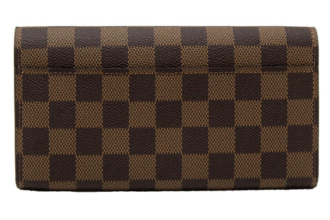 Authentic NEW Louis Vuitton Damier Ebene Canvas Sarah Wallet