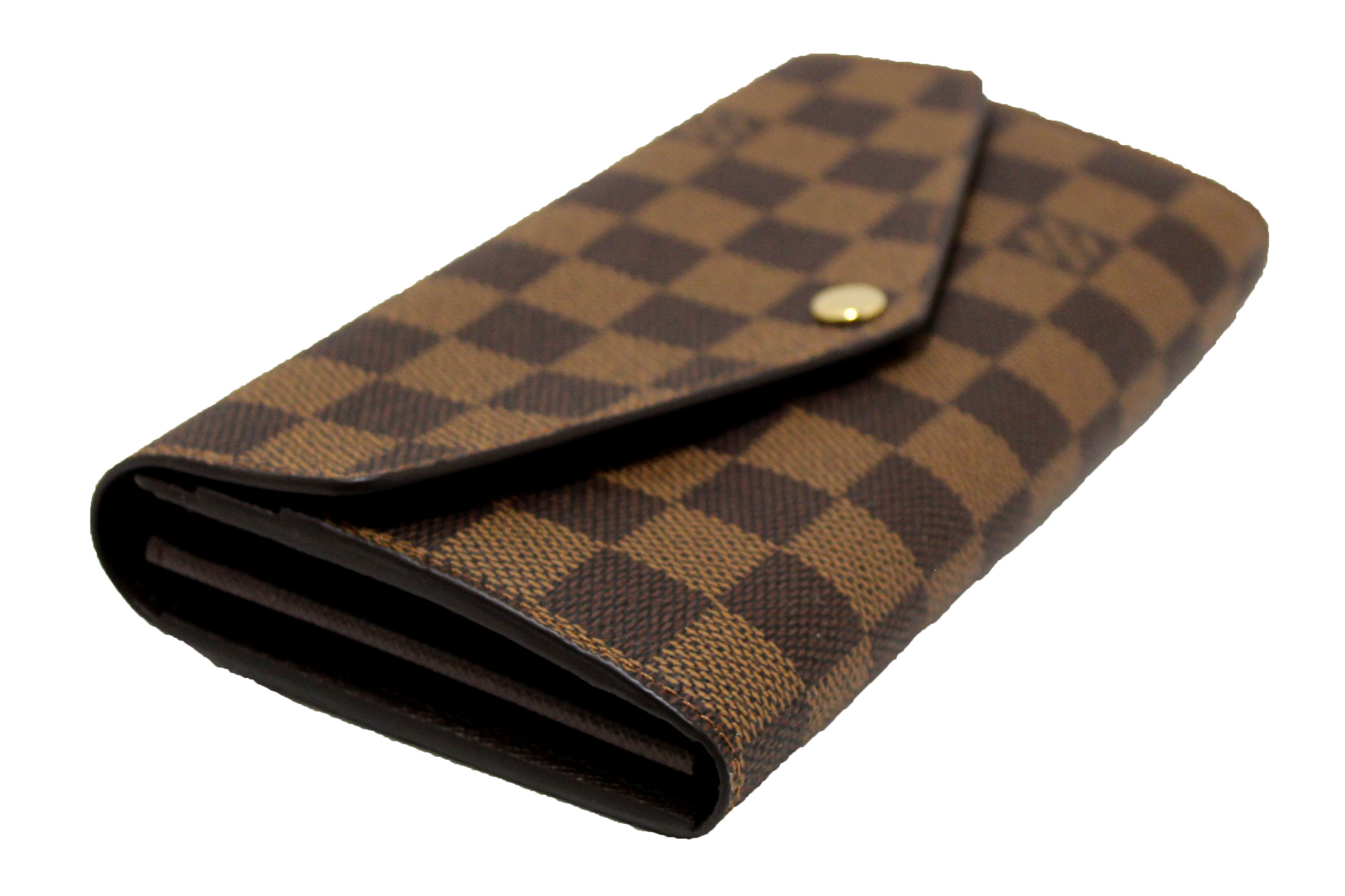 Authentic NEW Louis Vuitton Damier Ebene Canvas Sarah Wallet