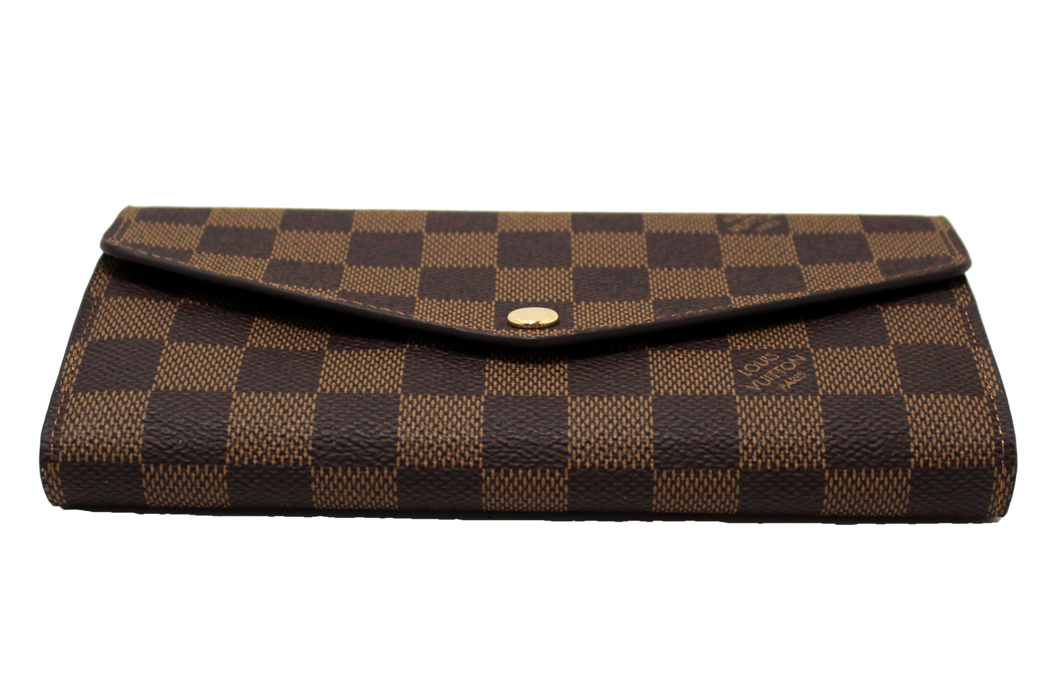 Authentic NEW Louis Vuitton Damier Ebene Canvas Sarah Wallet