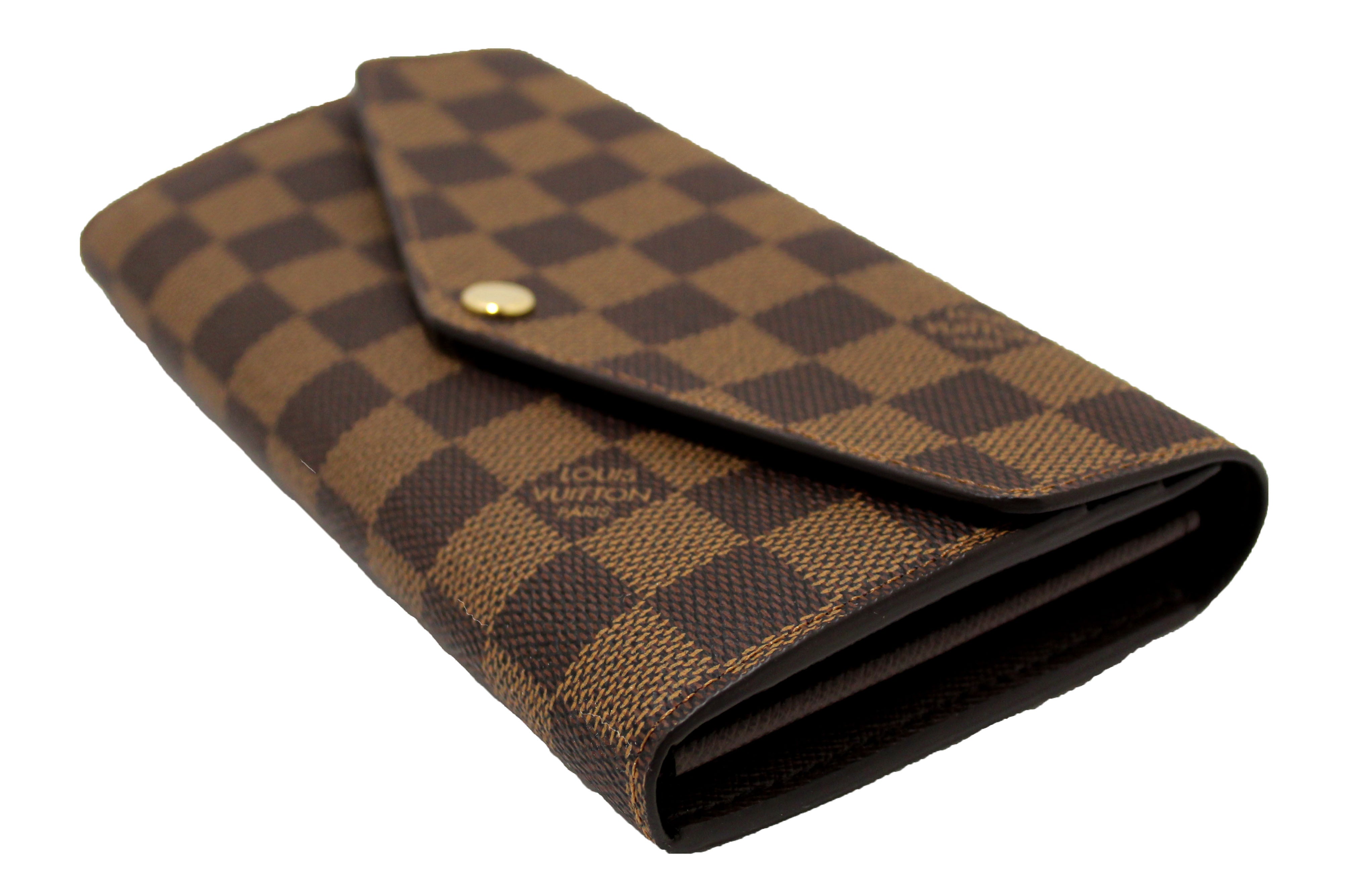 Authentic NEW Louis Vuitton Damier Ebene Canvas Sarah Wallet