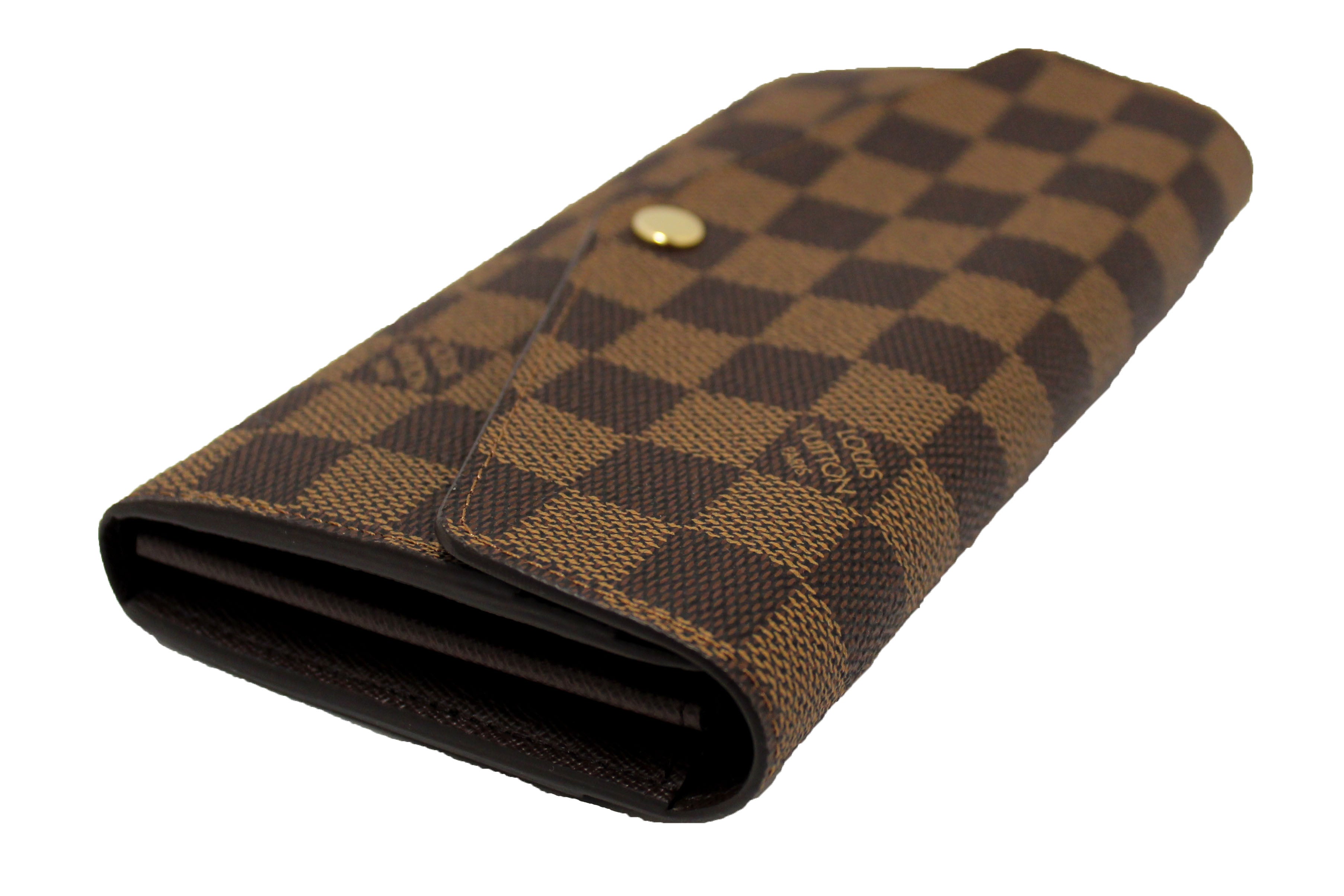 Authentic NEW Louis Vuitton Damier Ebene Canvas Sarah Wallet