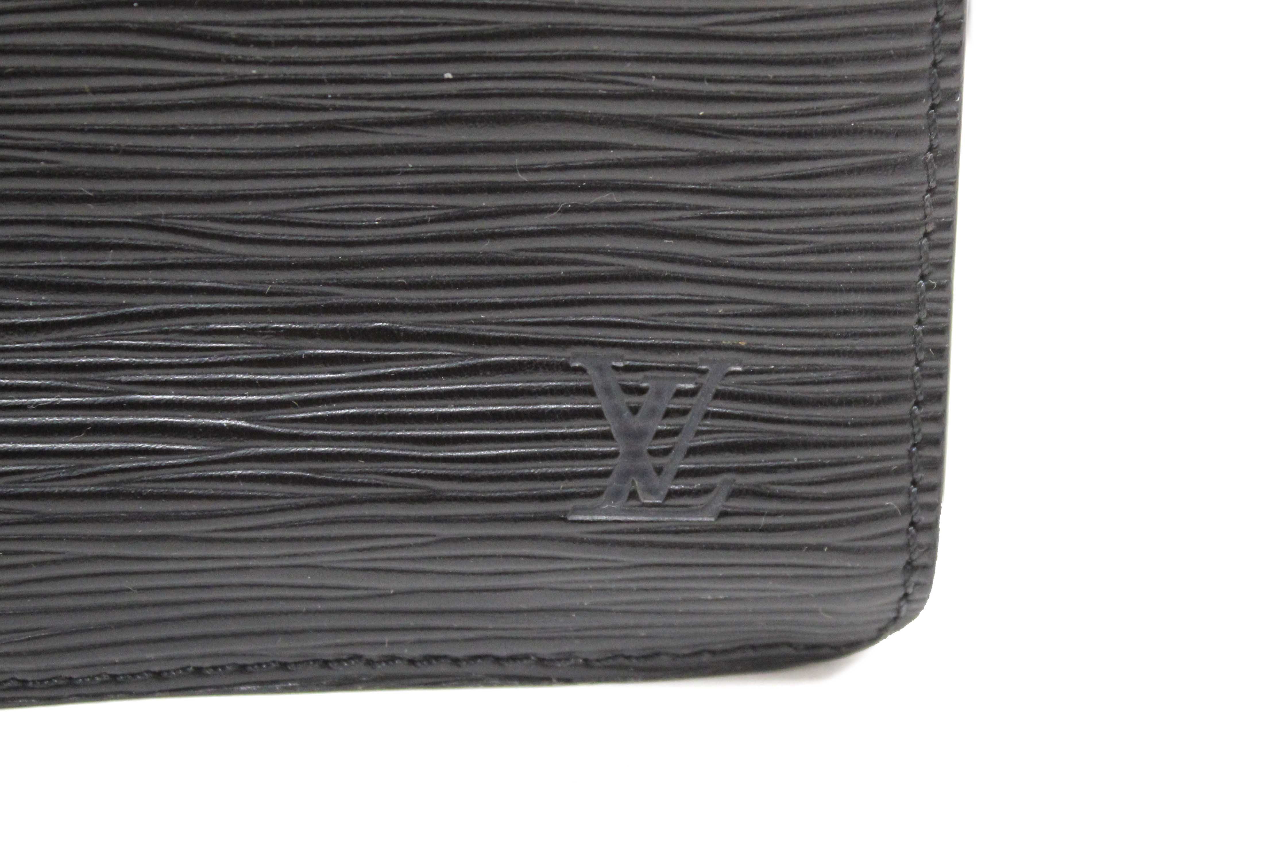 Authentic Vintage Louis Vuitton Black Epi Leather Biface Crossbody Bag