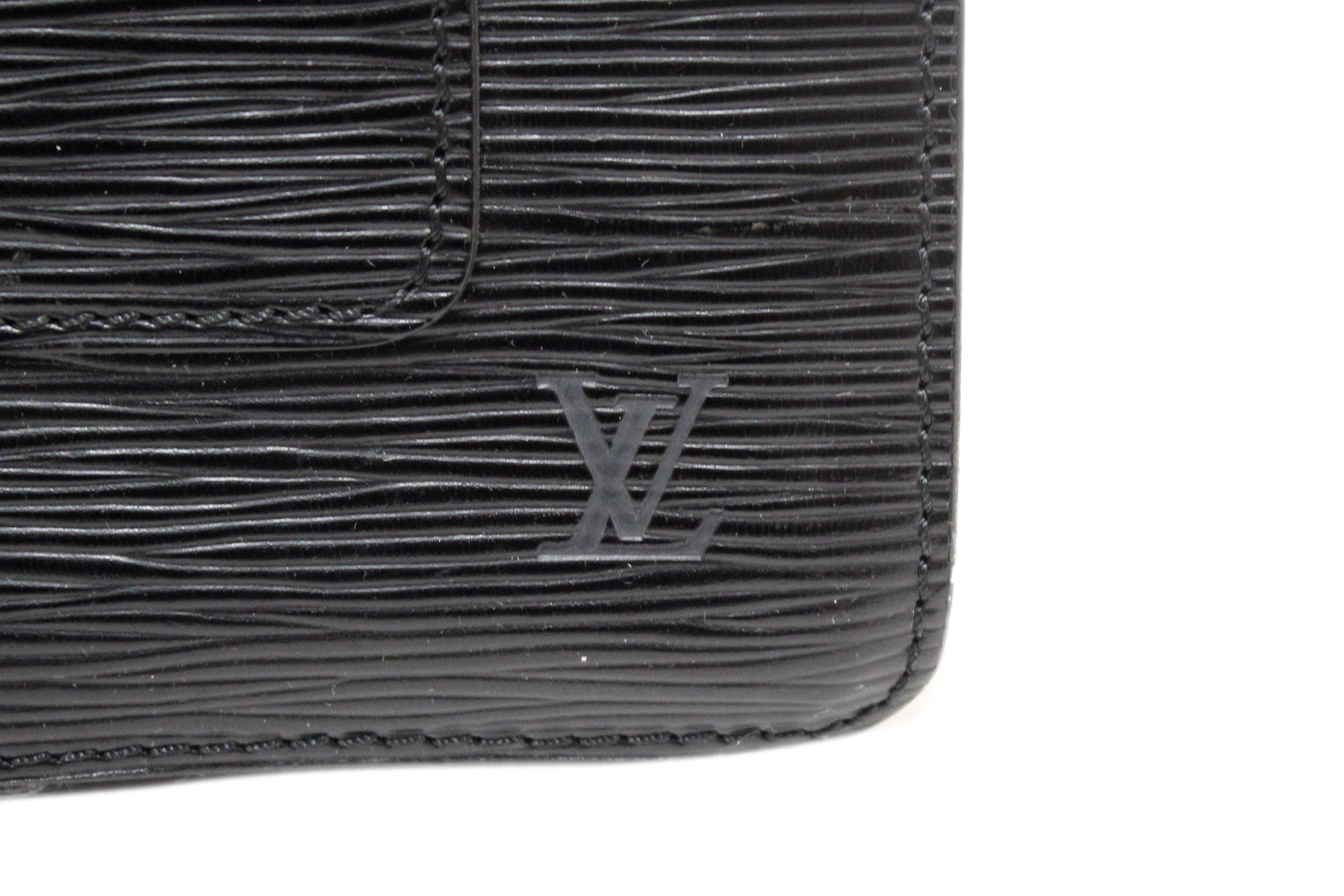 Authentic Vintage Louis Vuitton Black Epi Leather Biface Crossbody Bag