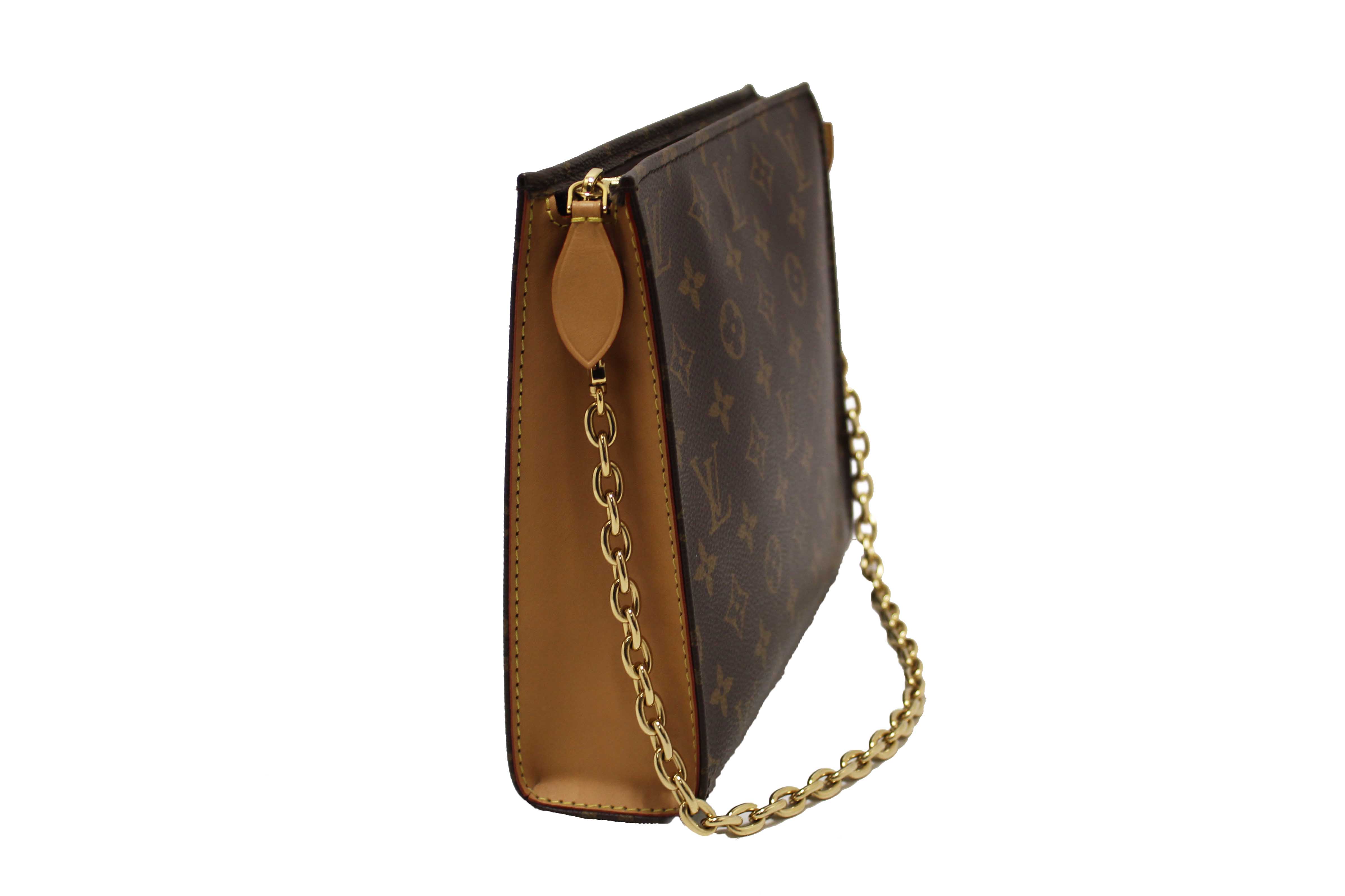 Authentic Louis Vuitton Classic Monogram Toiletry Pouch On Chain