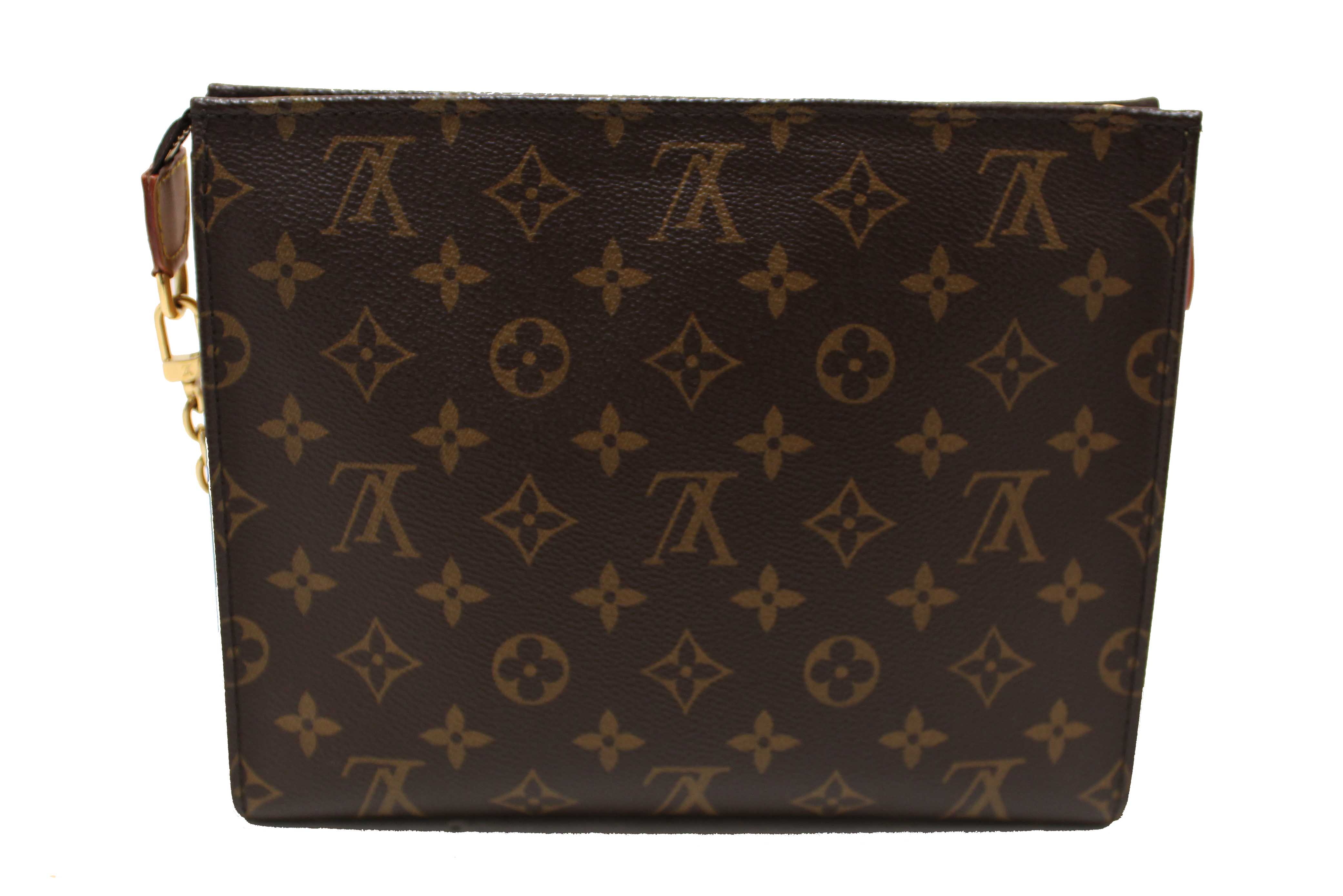 Authentic Louis Vuitton Classic Monogram Toiletry Pouch On Chain